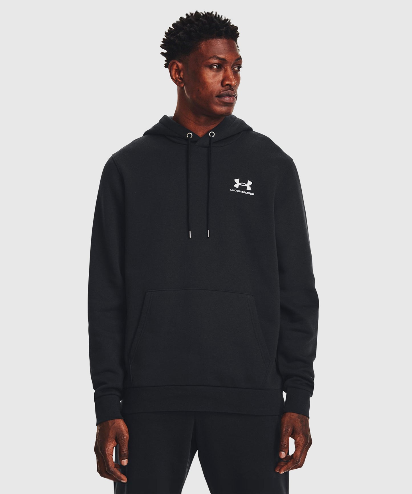 Under Armour Ua Essential Fleece Felpa con Cappuccio – Nero