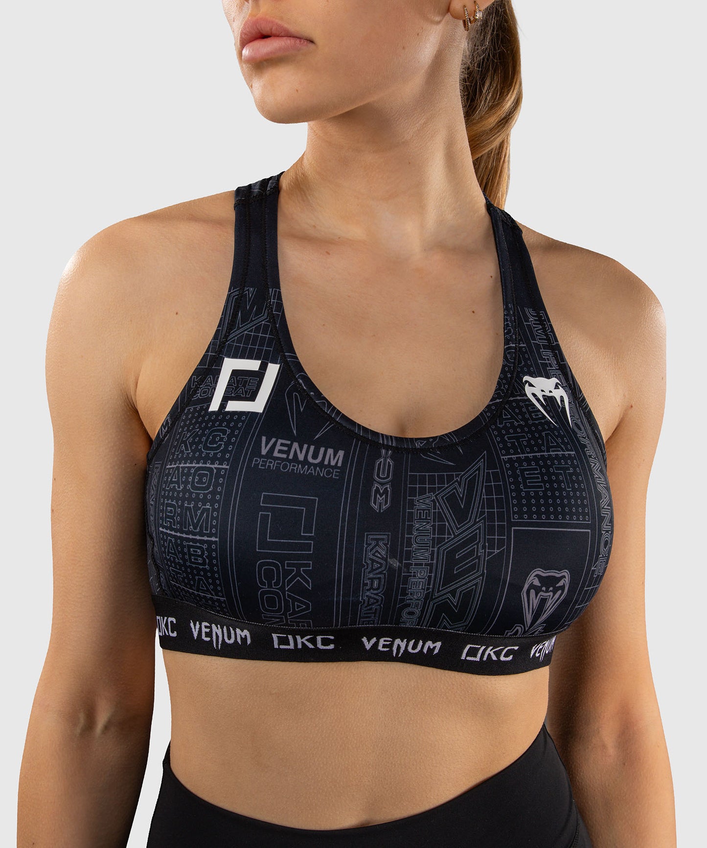 Karate Combat by Venum Sports Bra - Black/Grey
