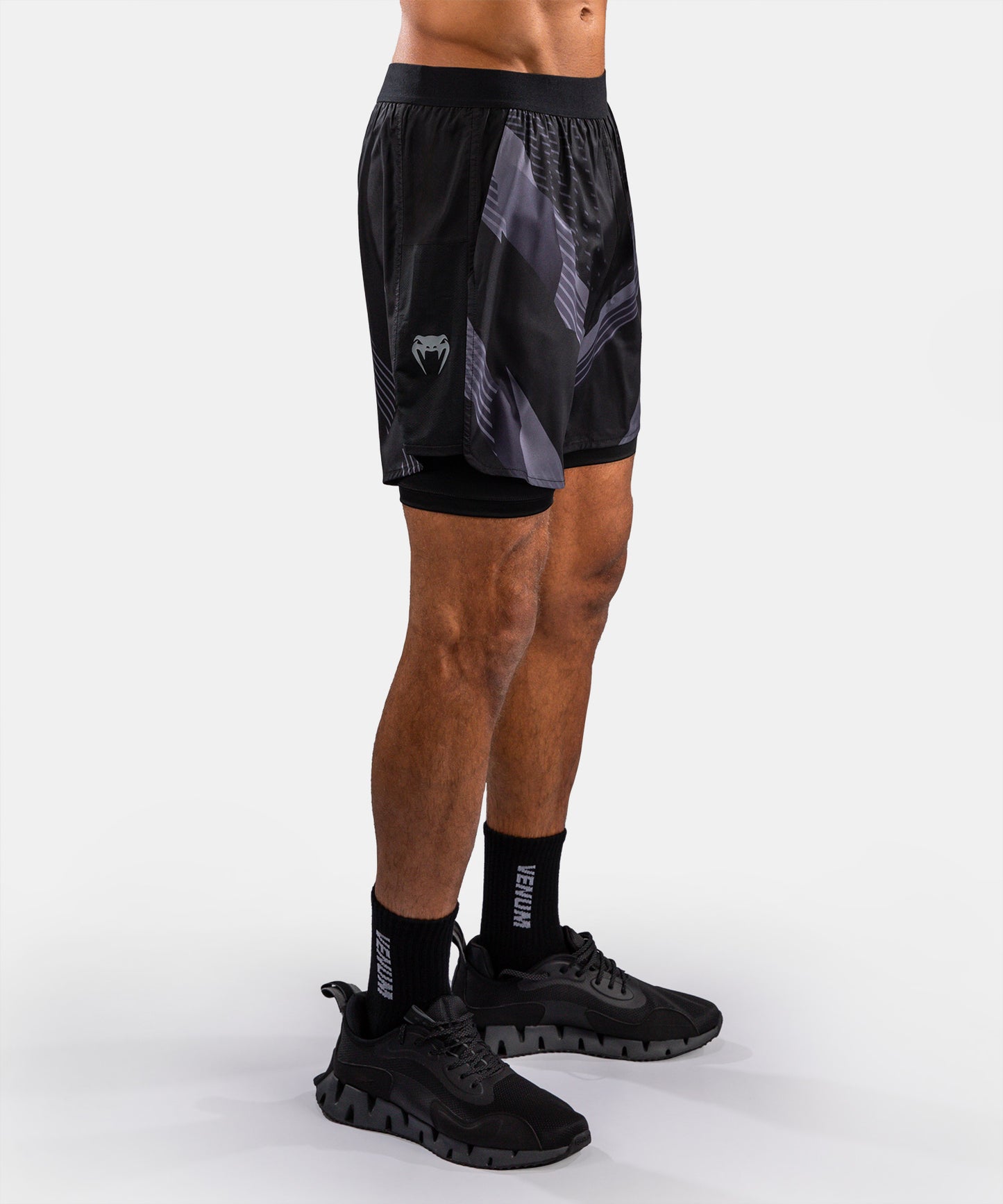 Venum No-Gi 6.0 Pantalón Corto de Entrenamiento - Negro/Gris