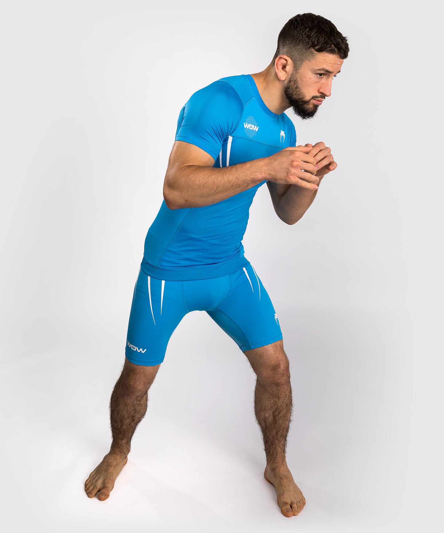 Venum x WOW FC Kurzarm Rashguard - Pacific Blue