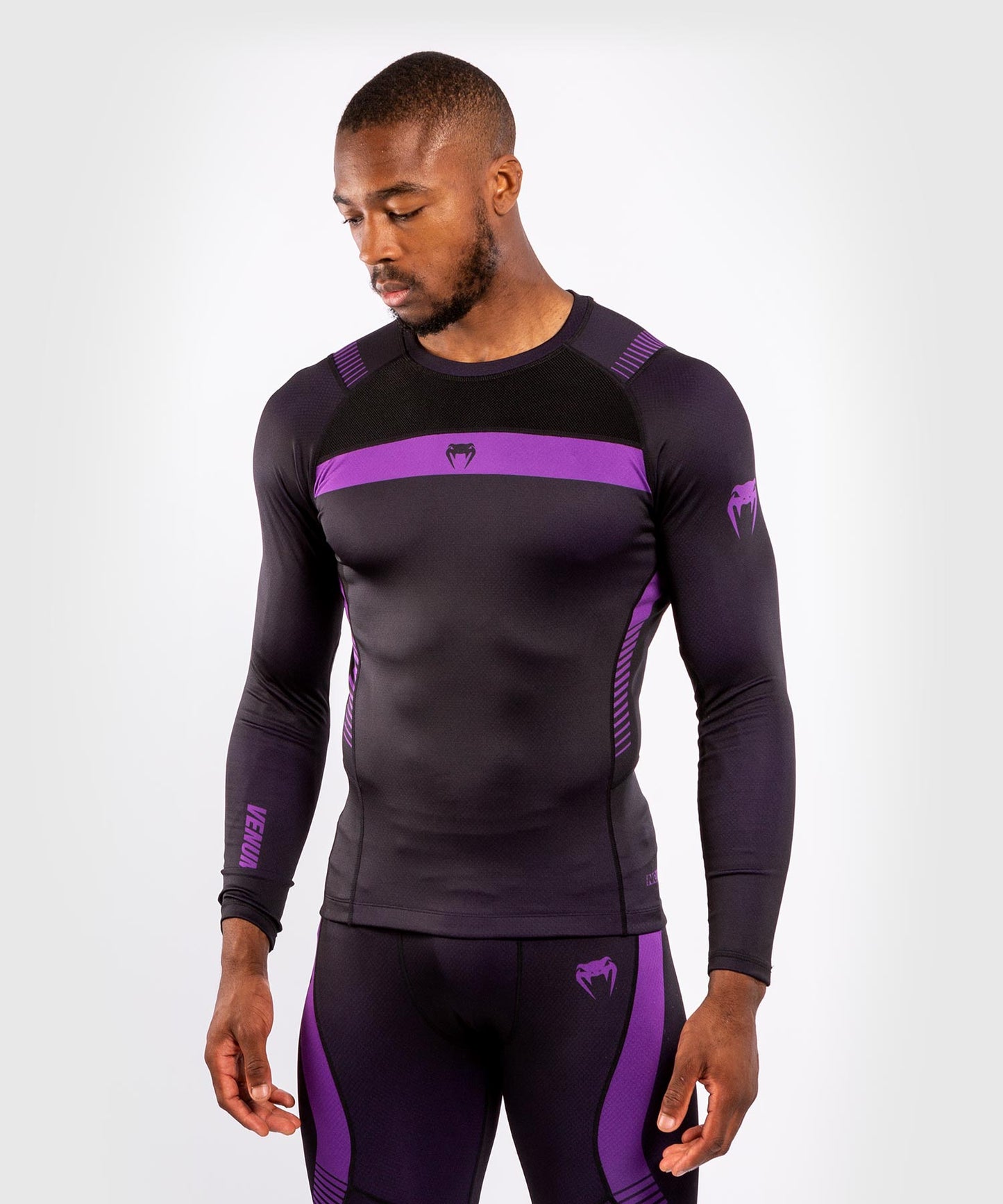 T-shirt de Compression Venum NoGi 3.0 - Manches Longues - Noir/Violet