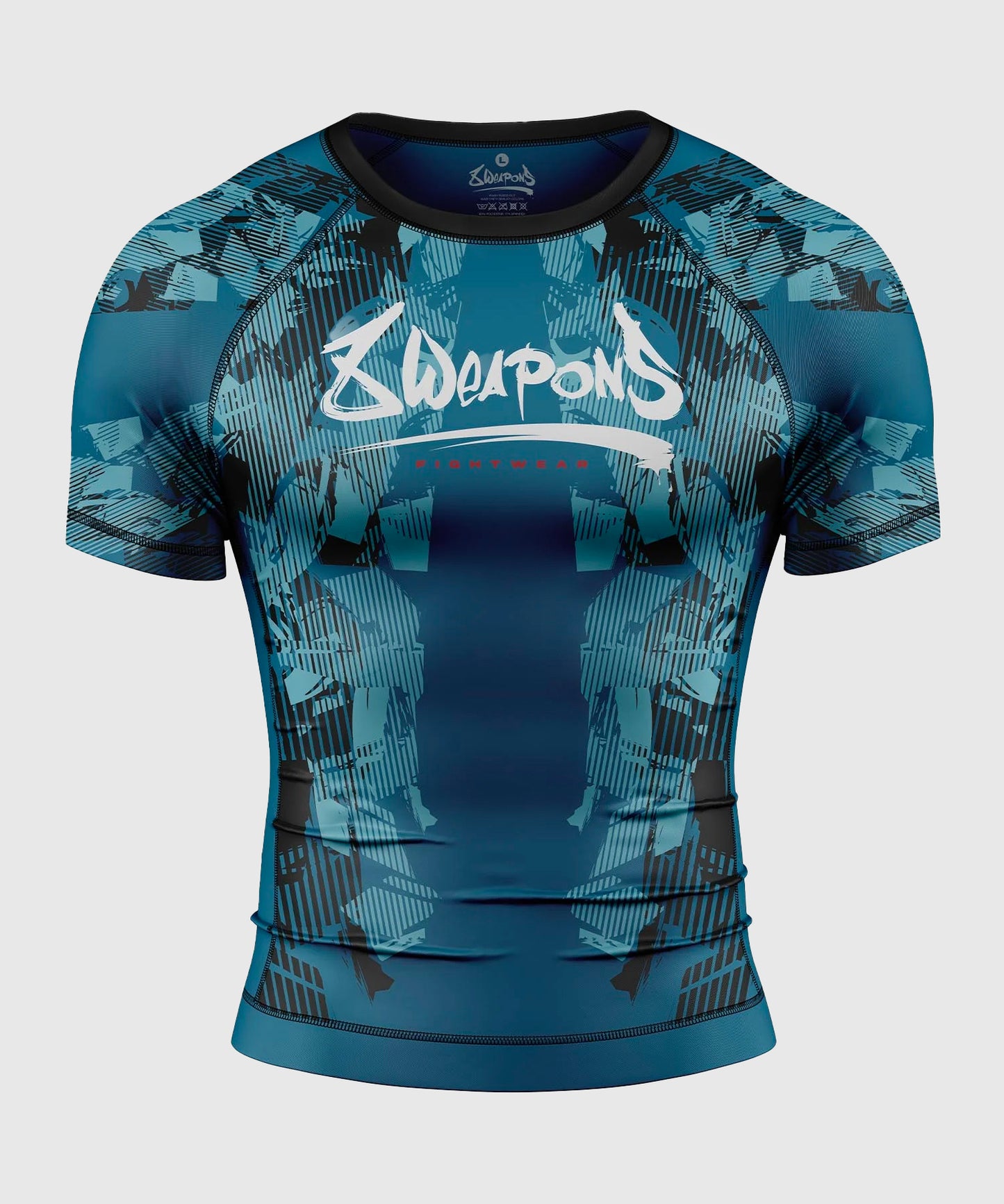 8 Weapons Hit 2.0 Kurzarm-Rashguard - Blau