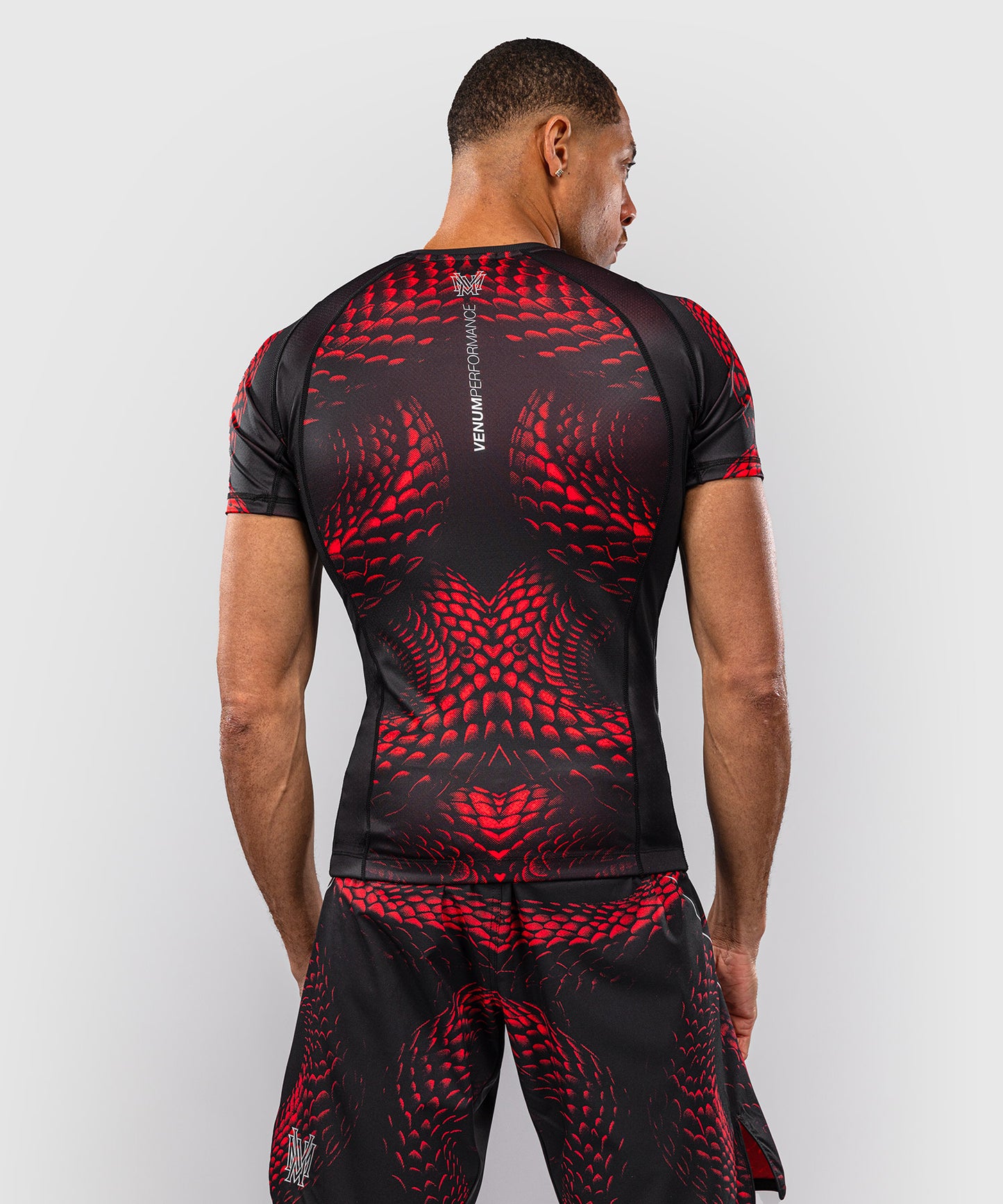 Venum Matupa Kurzarm Rashguard - Schwarz/Rot/Silber