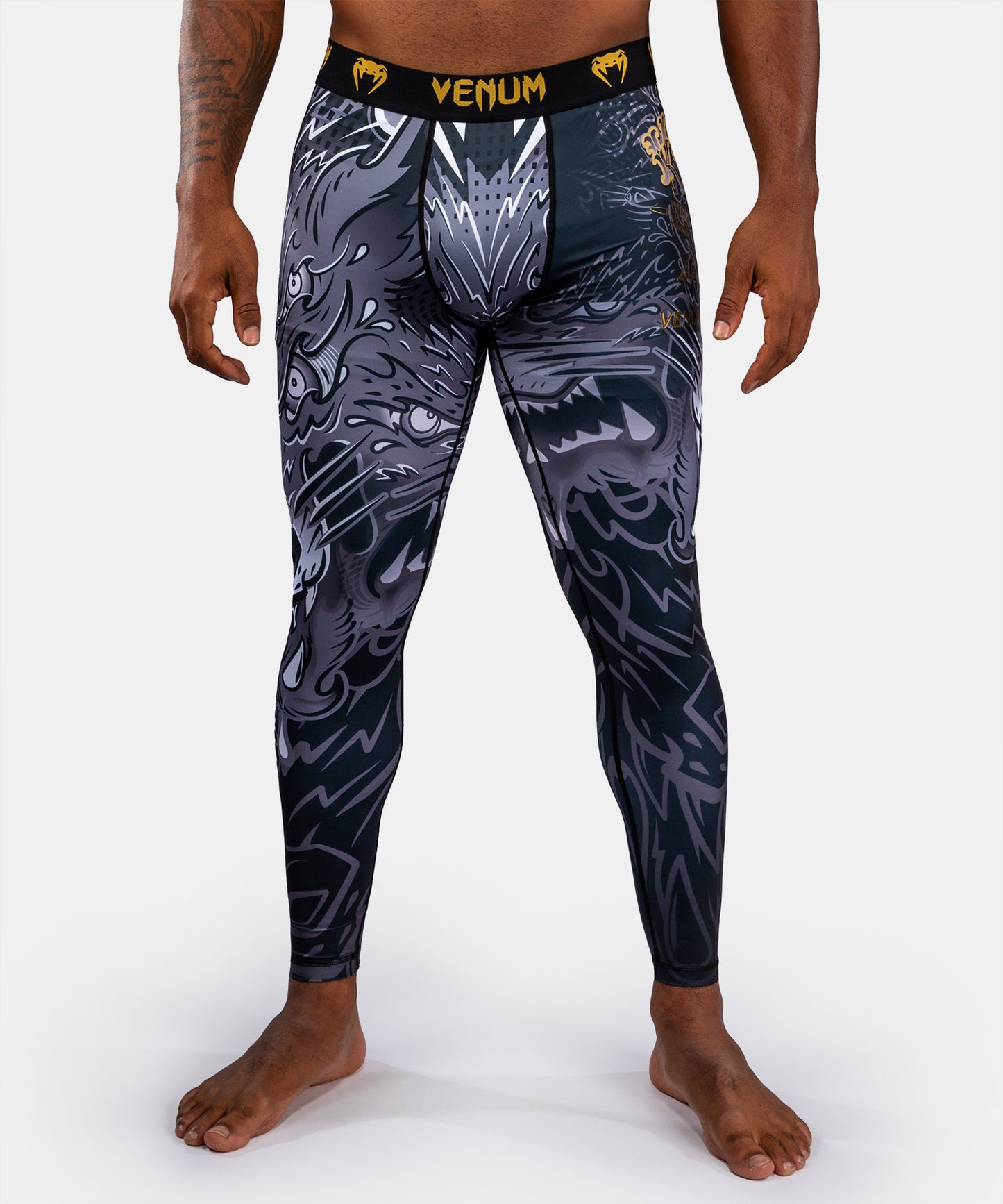 Pantalon de compression Venum Wolf Atak – Noir/Gris