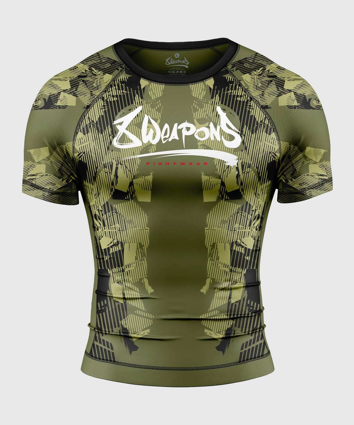 8 Weapons Hit 2.0 Rashguard a Maniche Corte - Oliva