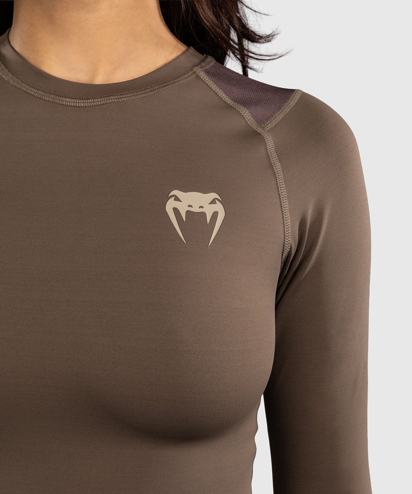 Venum UFC Unity by Venum Authentic Fight Week Women's Performance Long Sleeve Rashguard - Brown