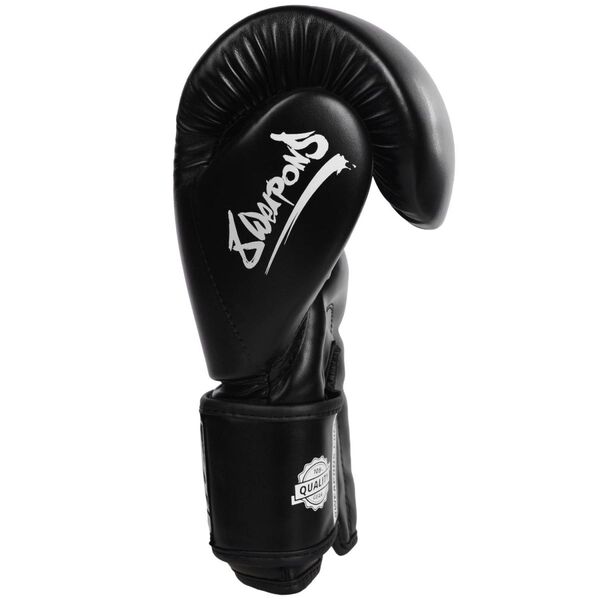 8 Weapons Pure Black Boxhandschuhe - Schwarz/Weiß