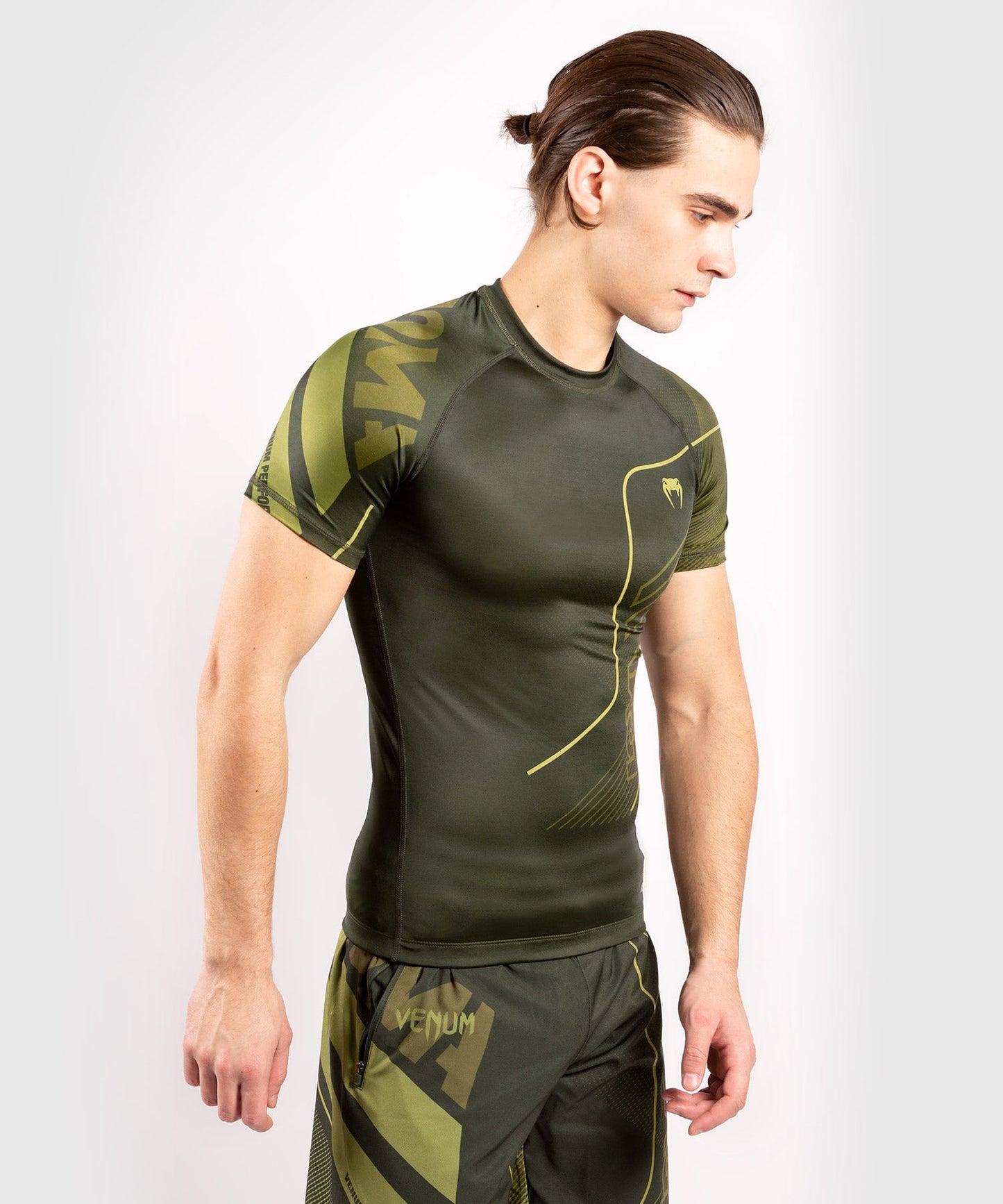 Venum Commando Edition Loma Short Sleeve Rashguard - Khaki