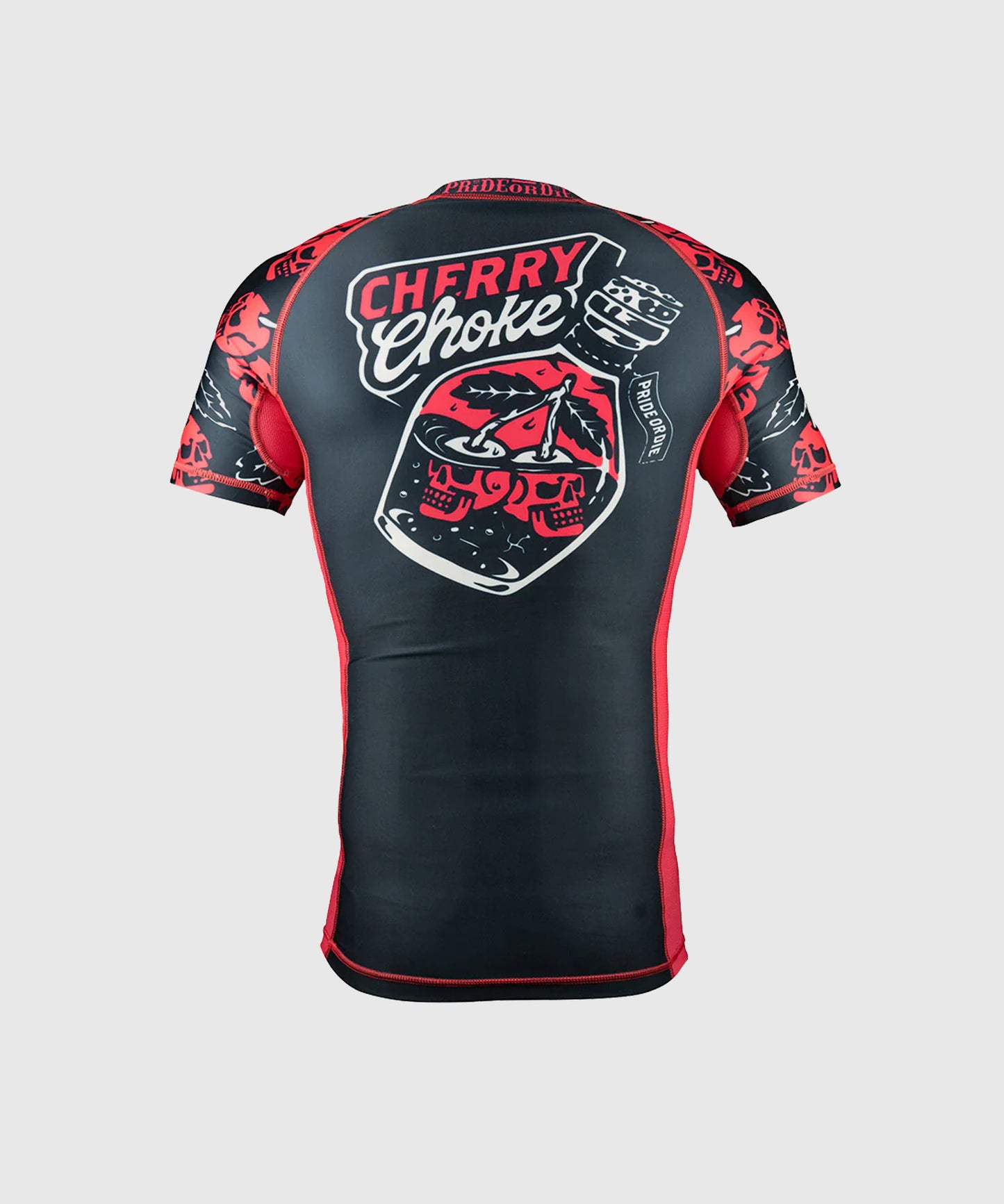 Pride Or Die Cherry Choke Rashguard de Manga Corta - Negro