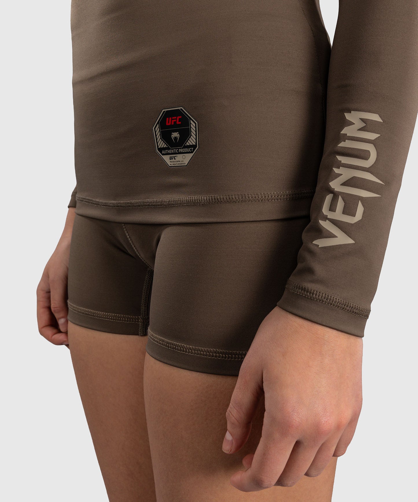 Venum UFC Unity by Venum Authentic Fight Week Women's Performance Long Sleeve Rashguard - Brown