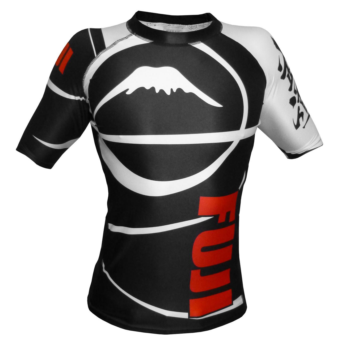 Fuji Sports Freestyle IBJJF Ranked Kurzarm-Rashguard - Schwarz