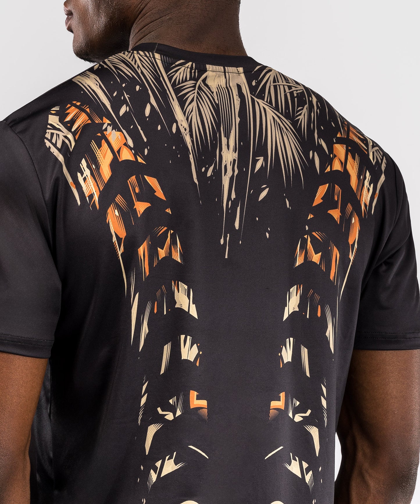Venum Tiger Herren Dry Tech T-Shirt - Schwarz/Neon Orange