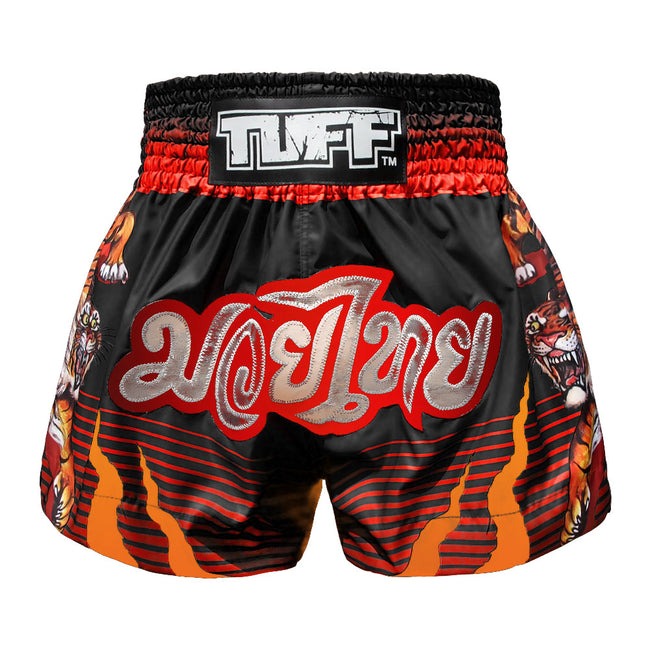 Tuff Tiger Muay Thai Shorts - Schwarz