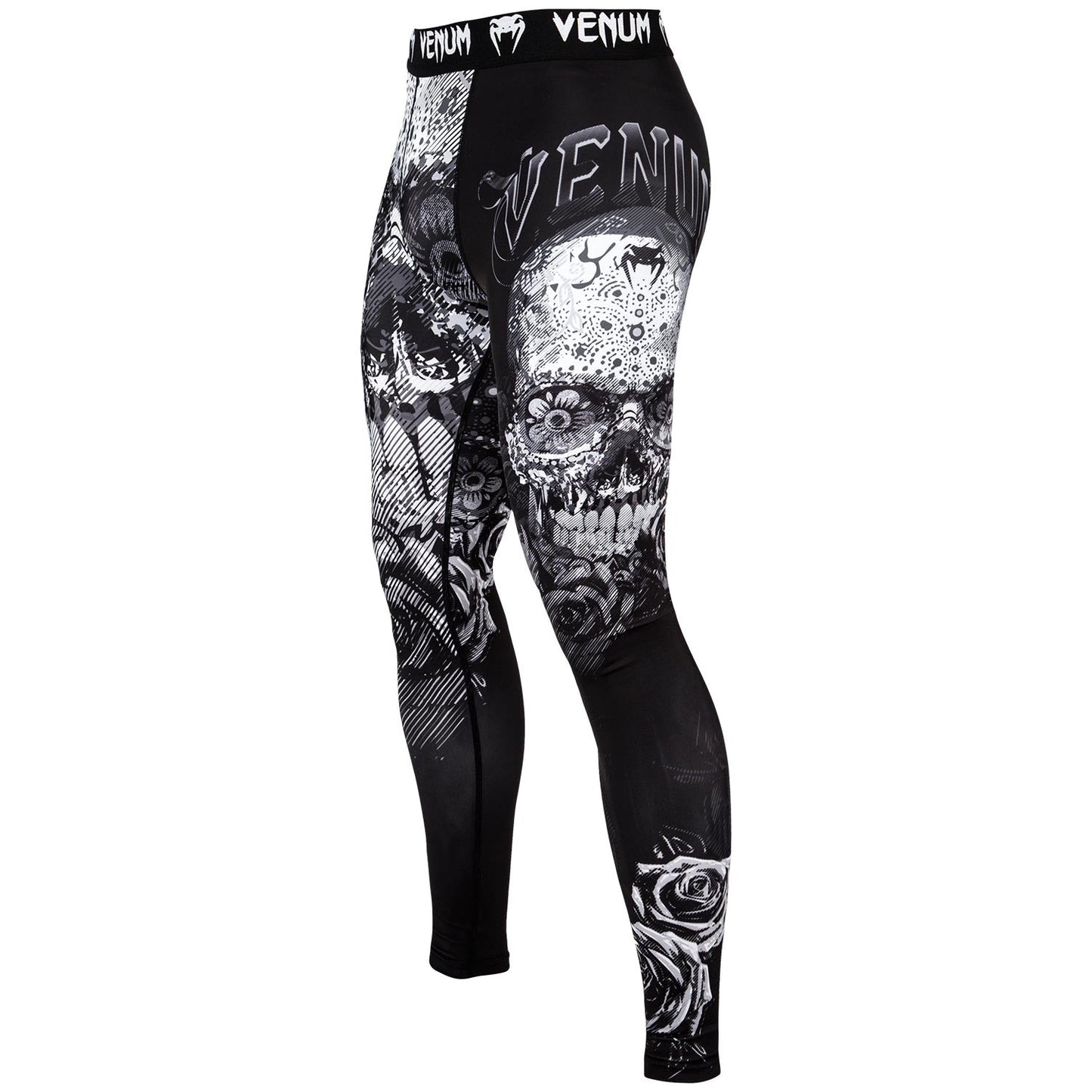 Venum Santa Muerte 3.0 Compression Pants - Black/White