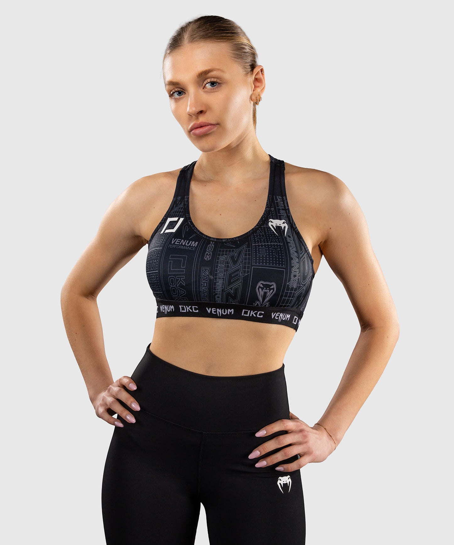 Karate Combat by Venum Sports Bra - Black/Grey