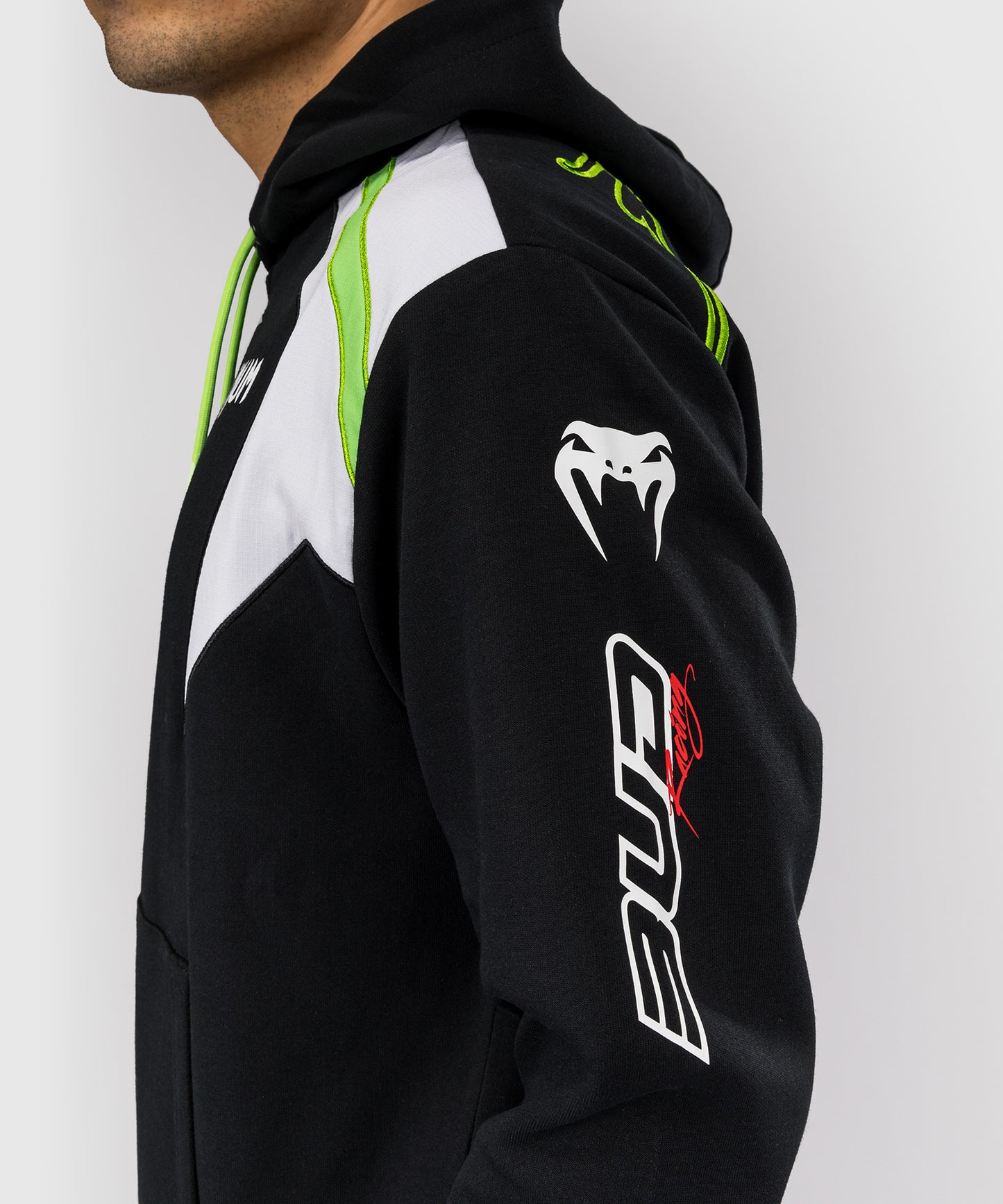 Sweat à capuche pour Hommes Venum x Bud Racing - Noir/Blanc/Citron Vert