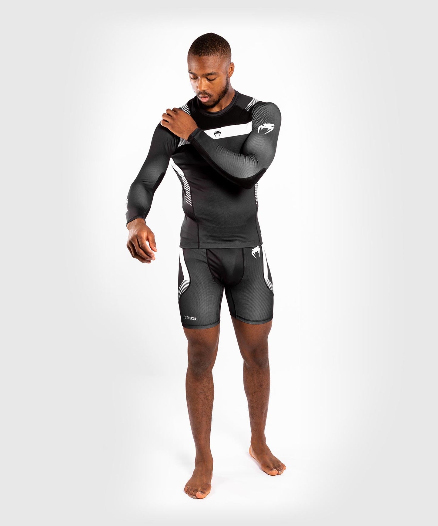 T-shirt de Compression Venum NoGi 3.0 - Manches Longues - Noir/Blanc