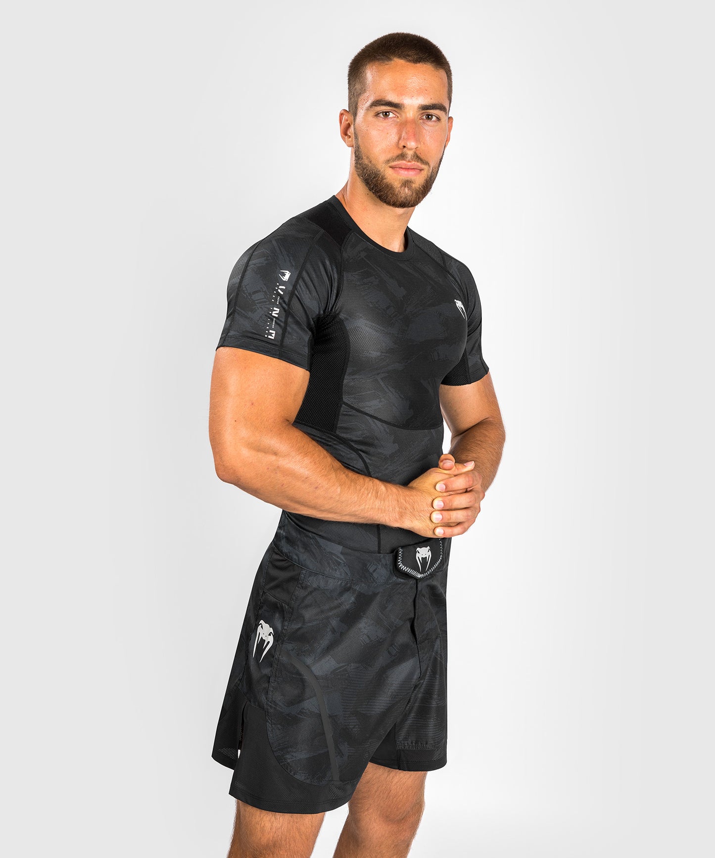 Venum Electron 3.0 Rashguard – Kurzarm – Schwarz