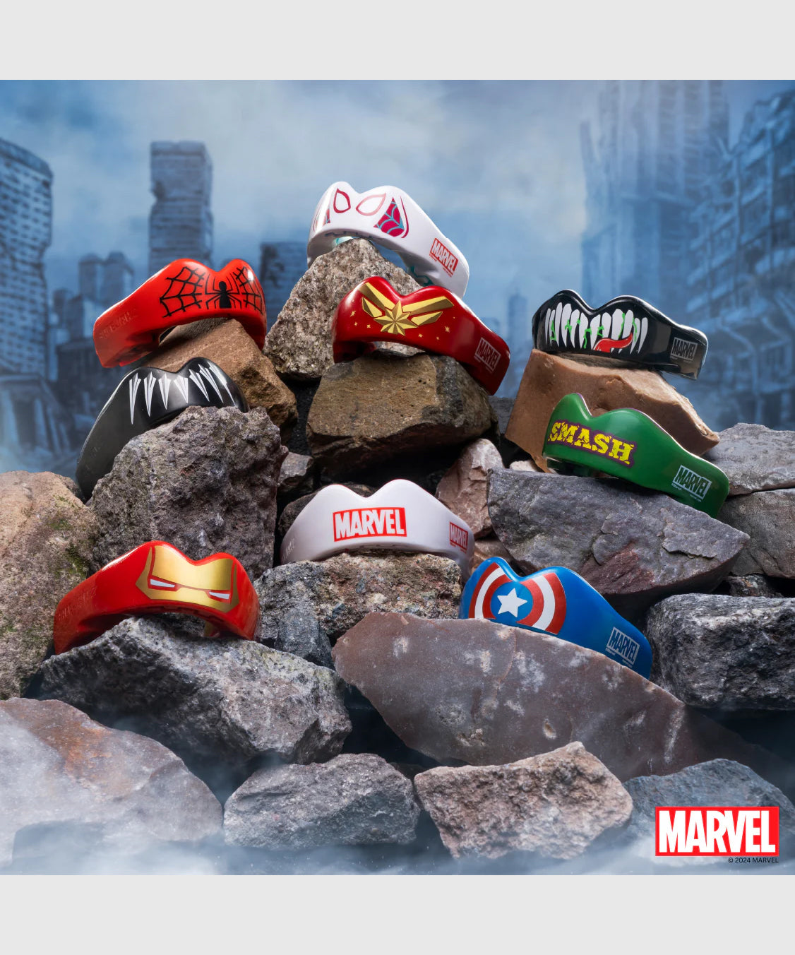 Safejawz Marvel Mouthguard - White/Red