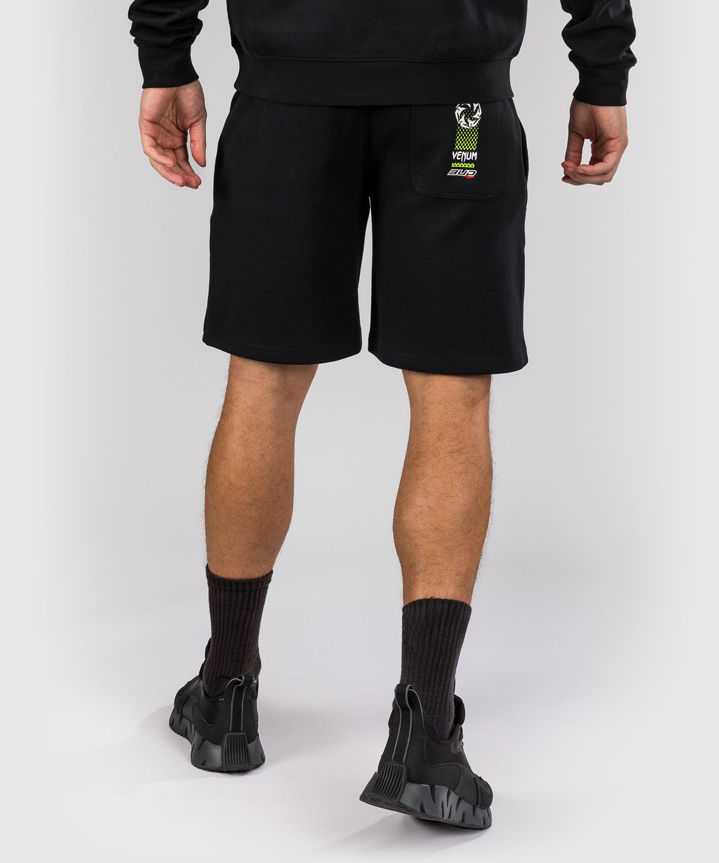 Short en coton pour Hommes Venum x Bud Racing - Noir/Blanc/Citron Vert