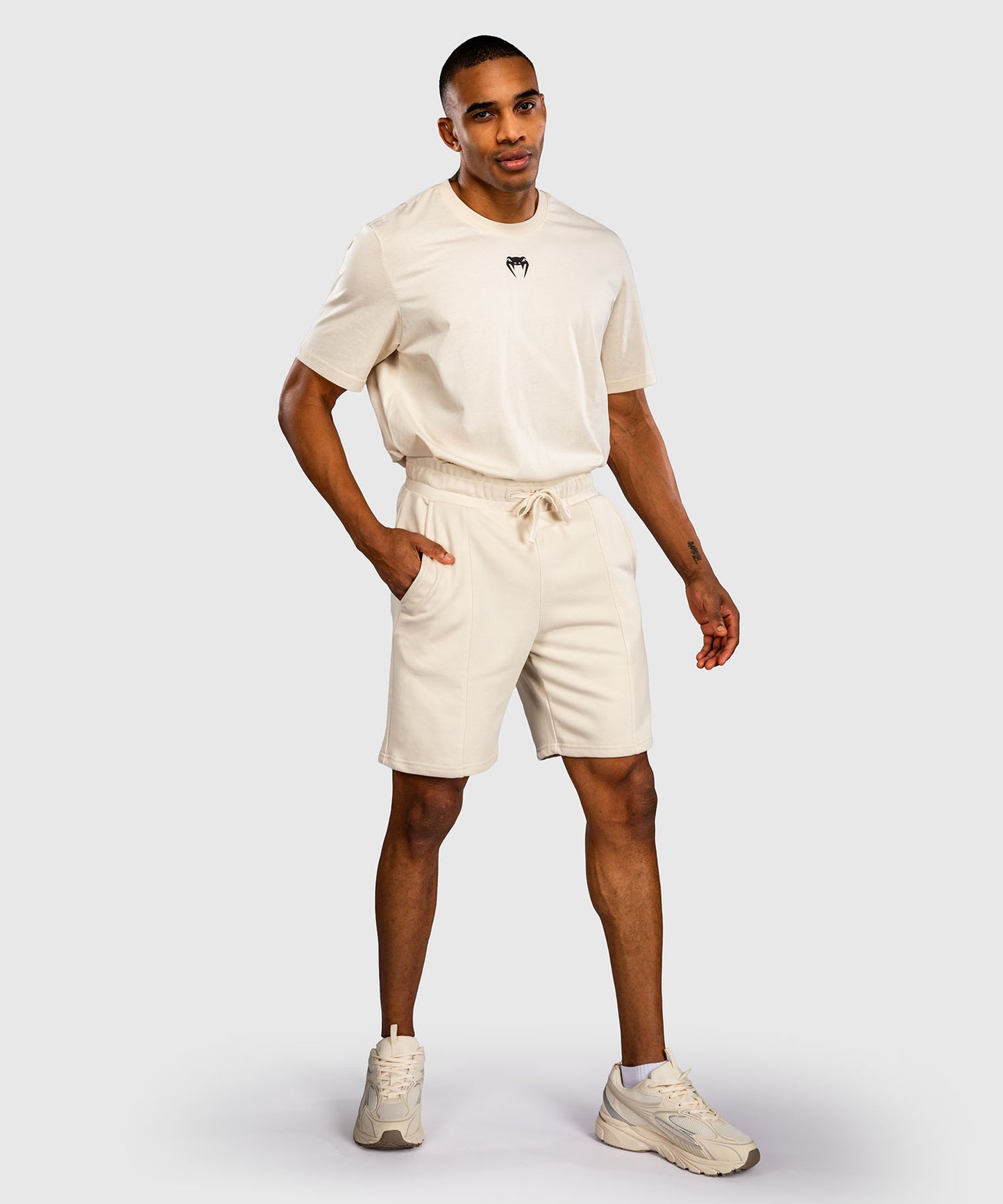 Short en Coton Venum Contender Fleece – Blanc Cassé