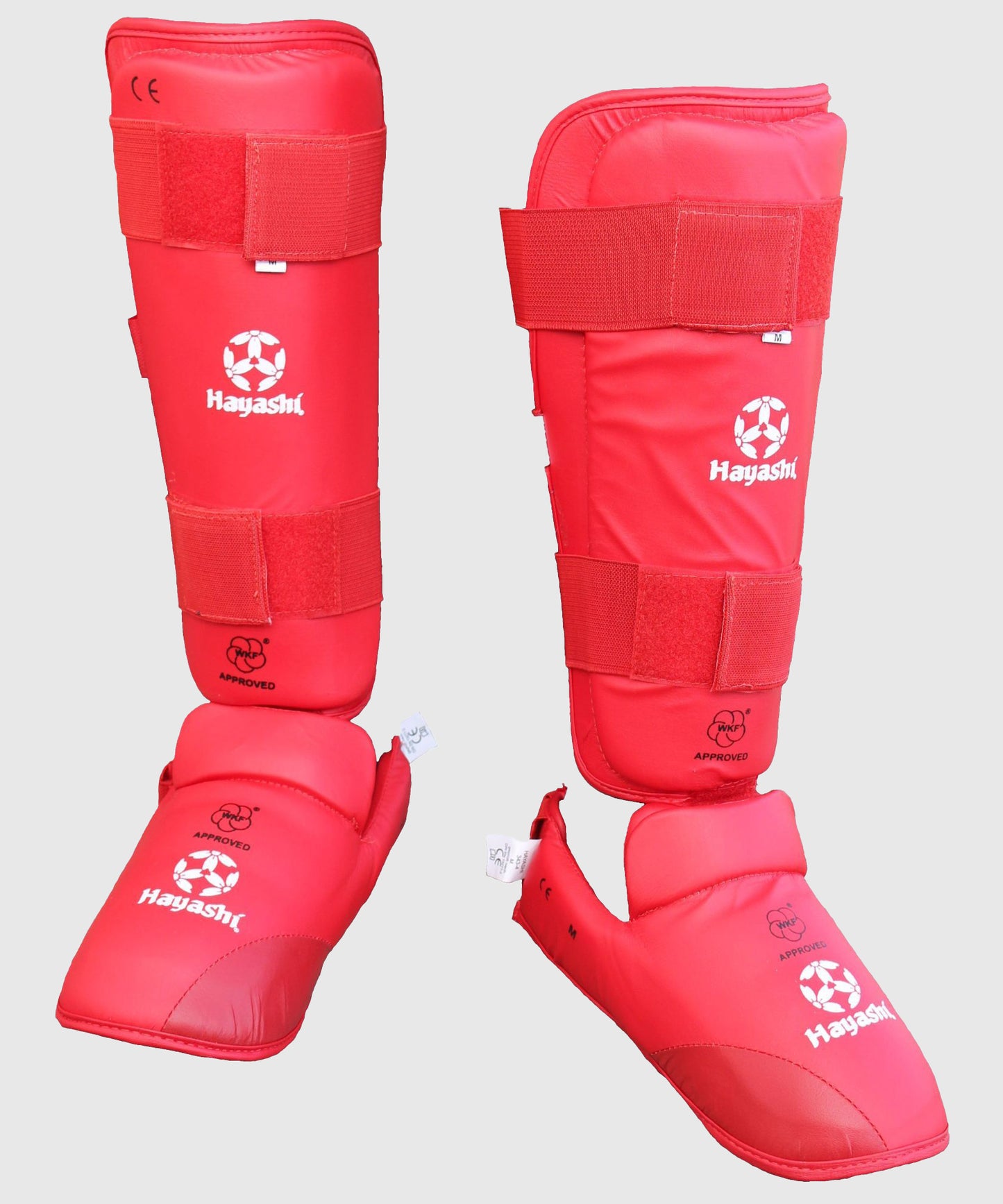 Hayashi Karate Schienbein- und Fußschützer WKF Approved - Rot