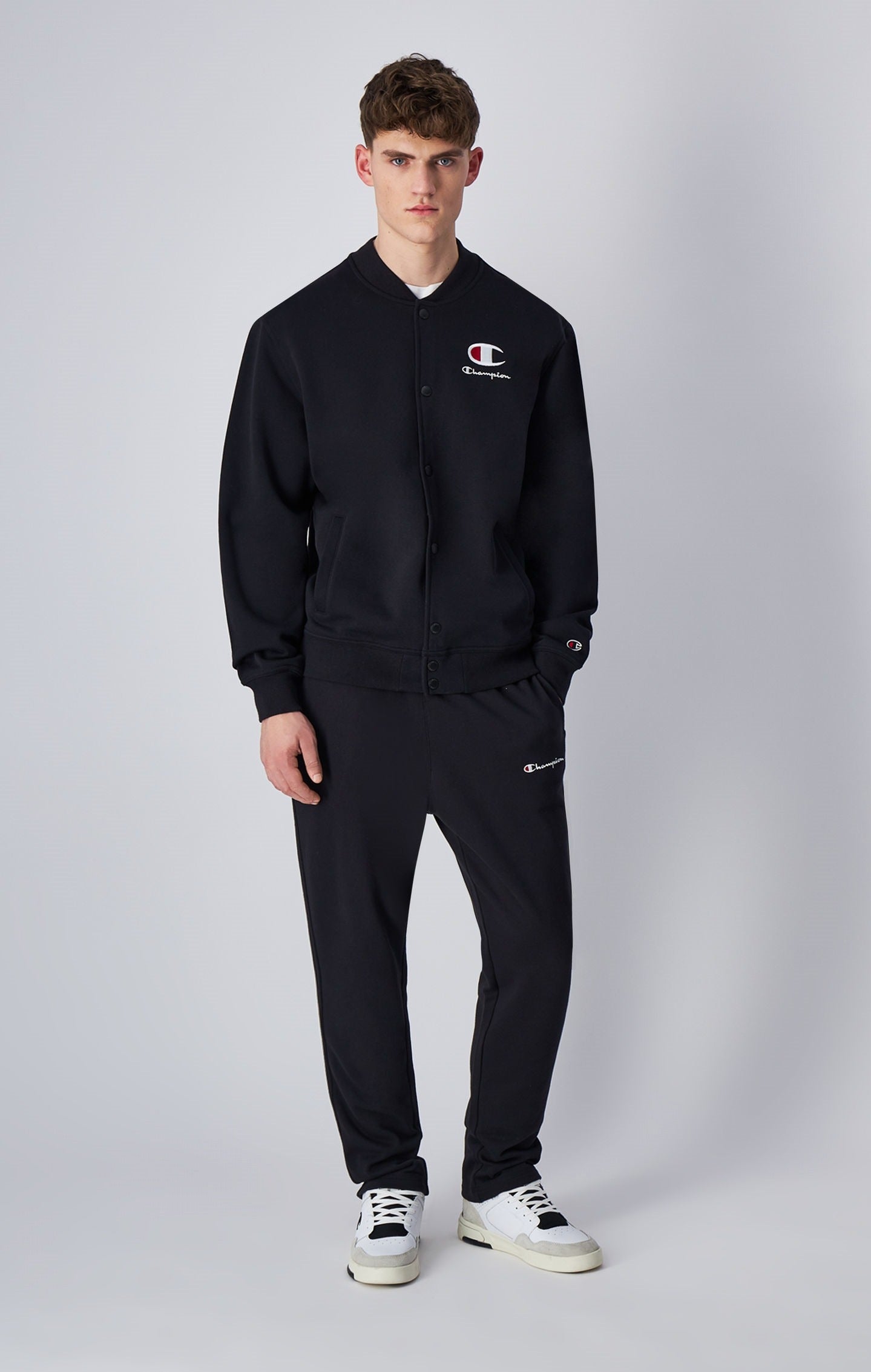 Champion Esprit Bomber Chaqueta en Molleton – Negro