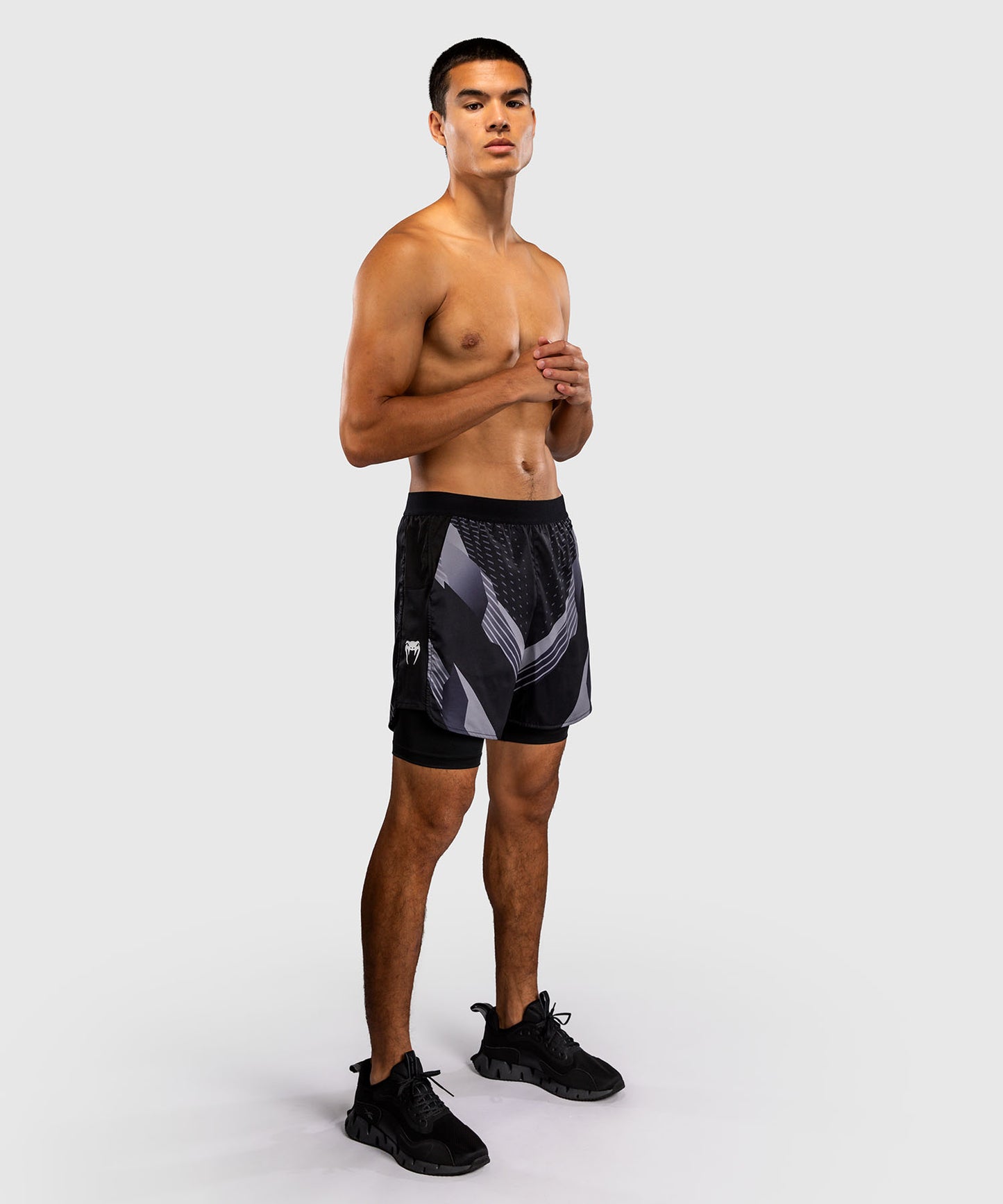 Venum No-Gi 6.0 Pantalón Corto de Entrenamiento - Negro/Blanco