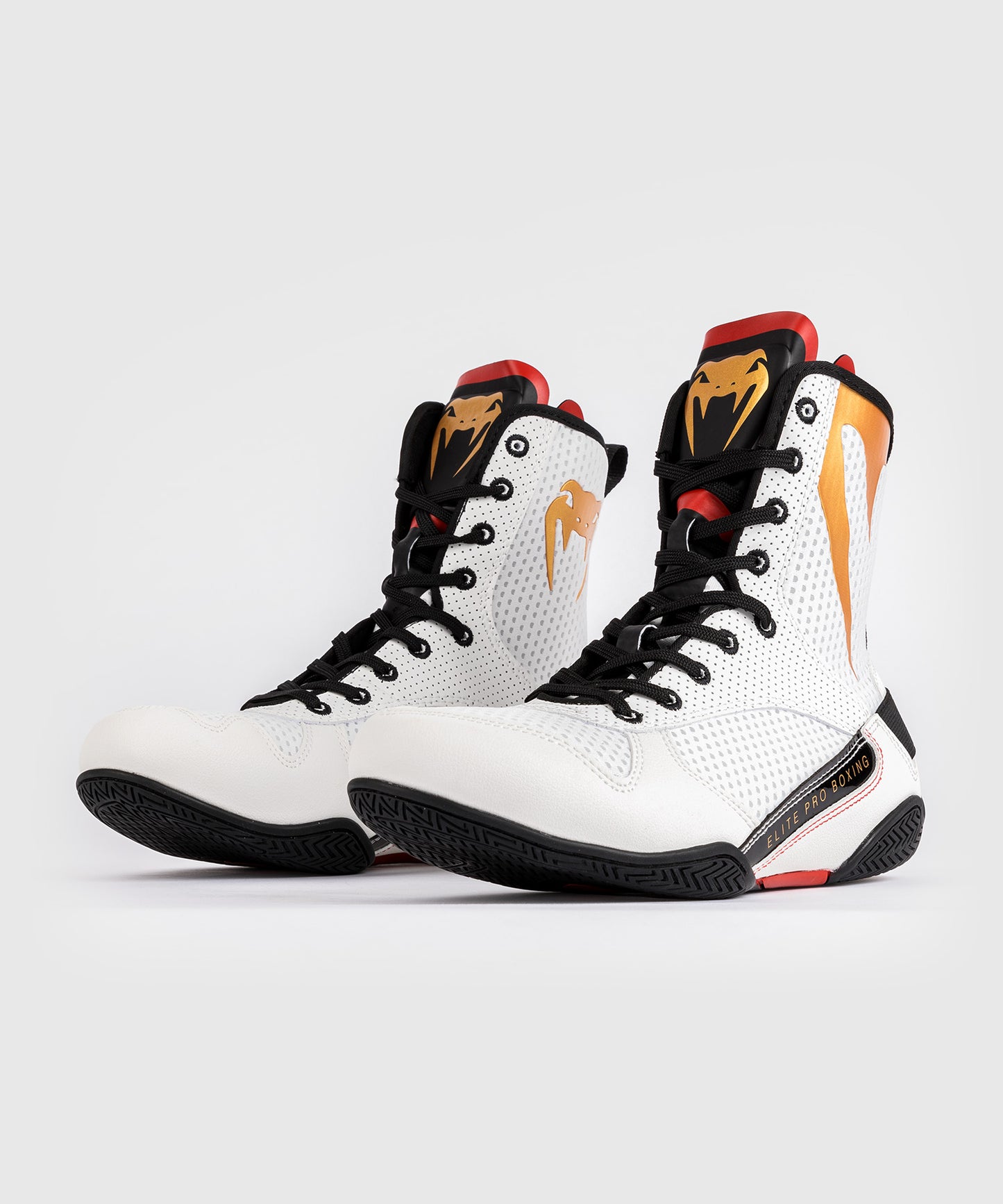 Venum Elite Boxing Shoes - Ice /Gold