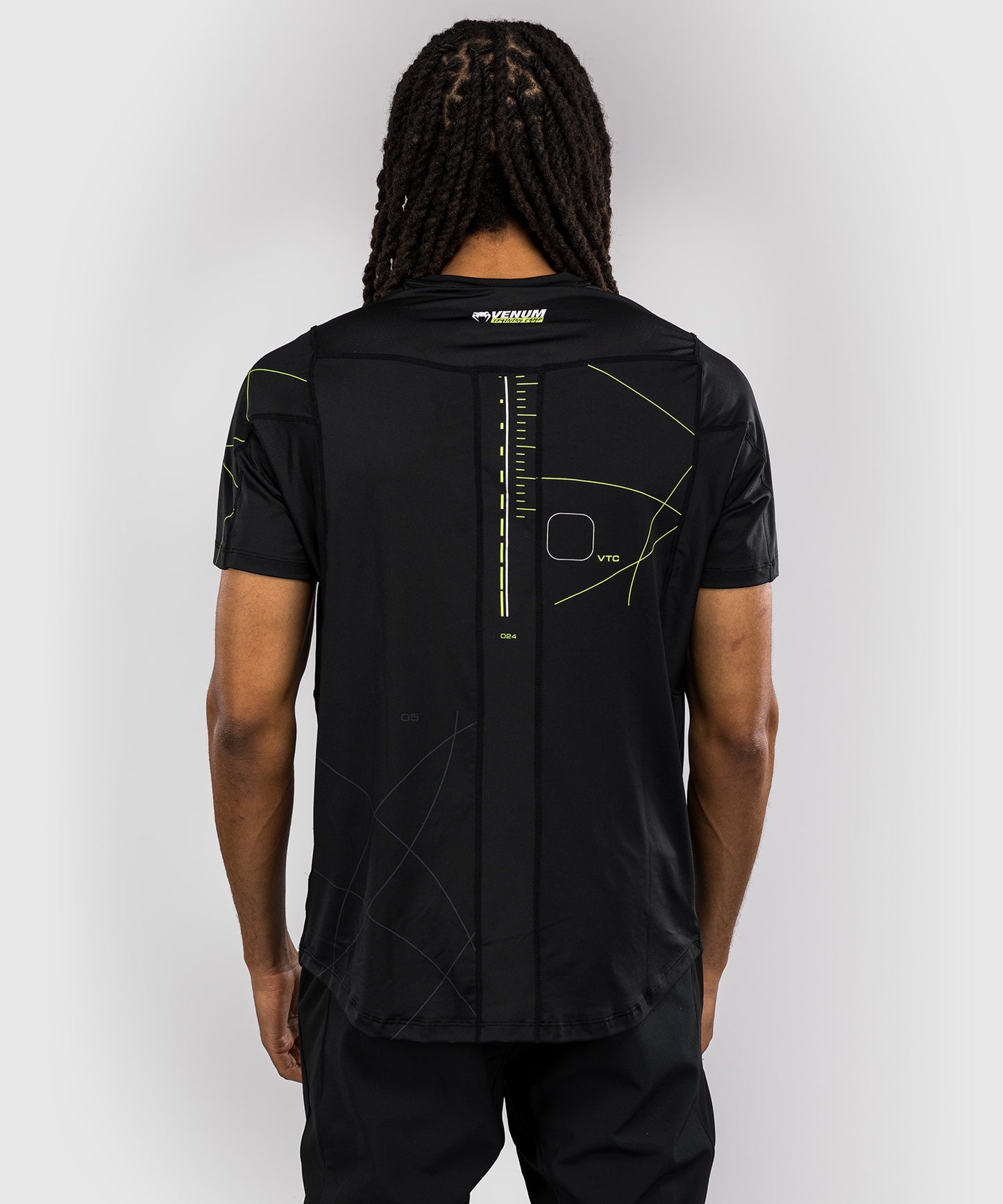 T-shirt Dry Tech Venum Training Camp 4.0 - Noir/Vert fluo