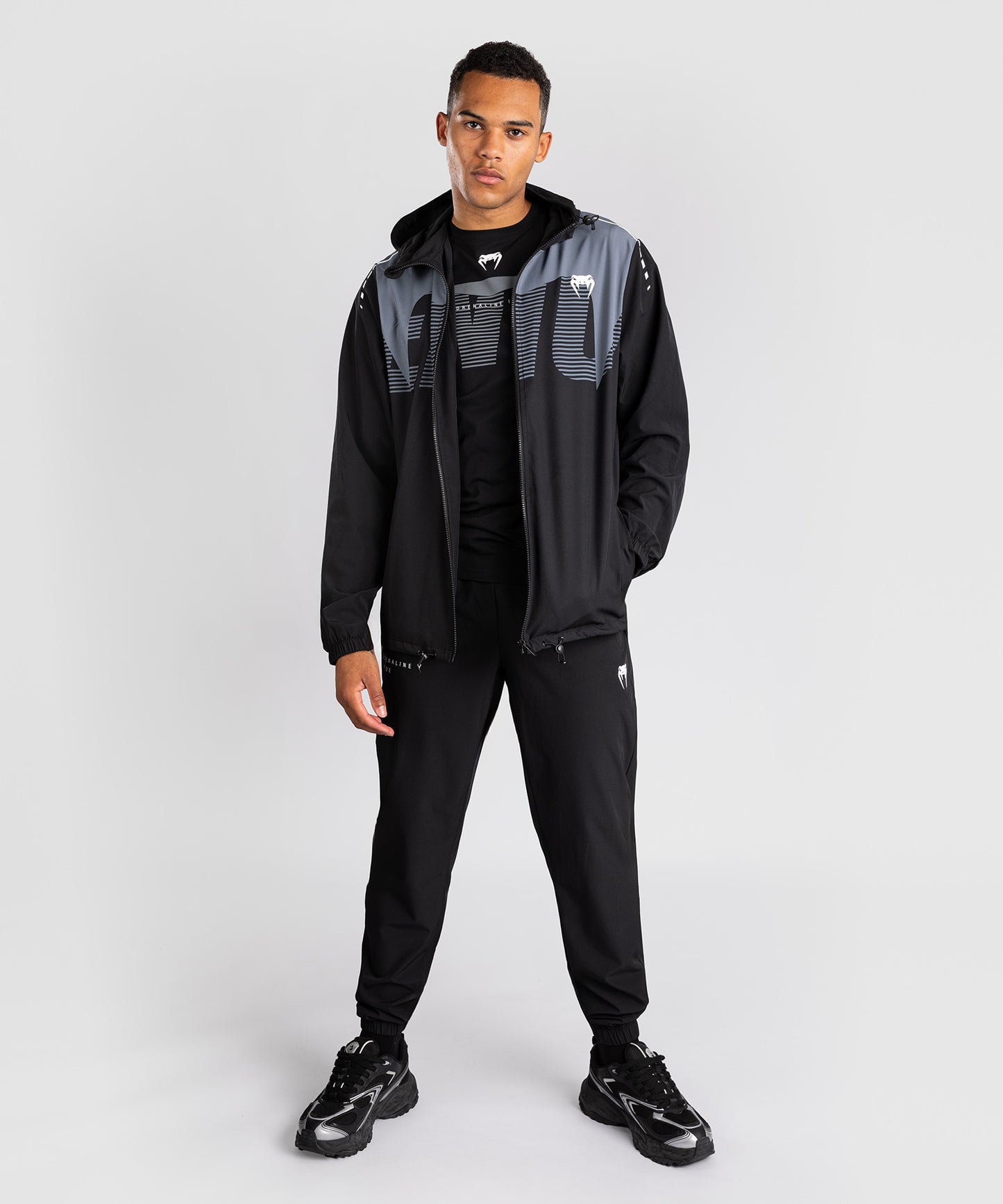 Venum Adrenaline Trainingsjacke – Schwarz/Silbergrau