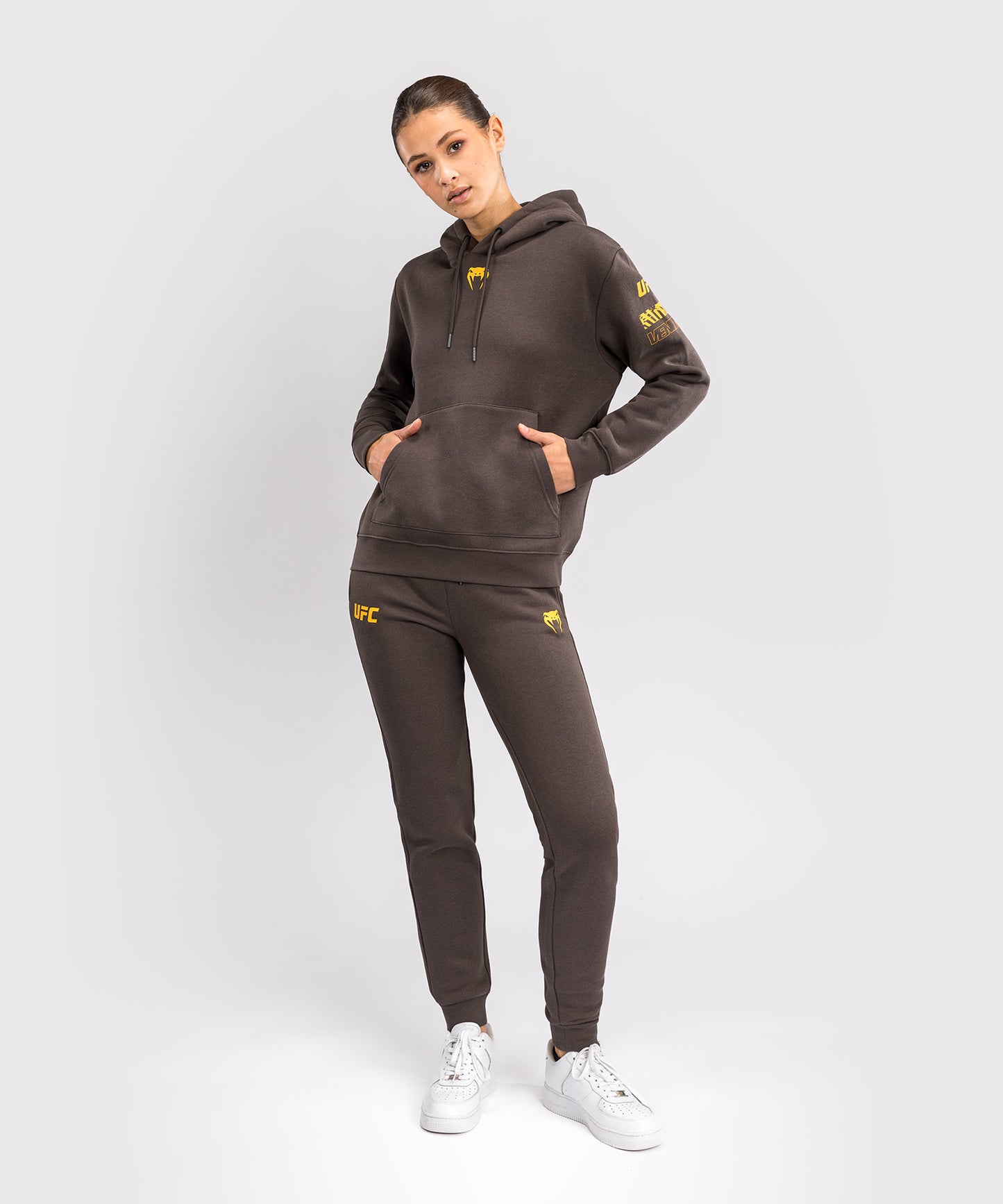 UFC Fusion by Venum Fight Week Felpa con Cappuccio per Donna - Marrone terra