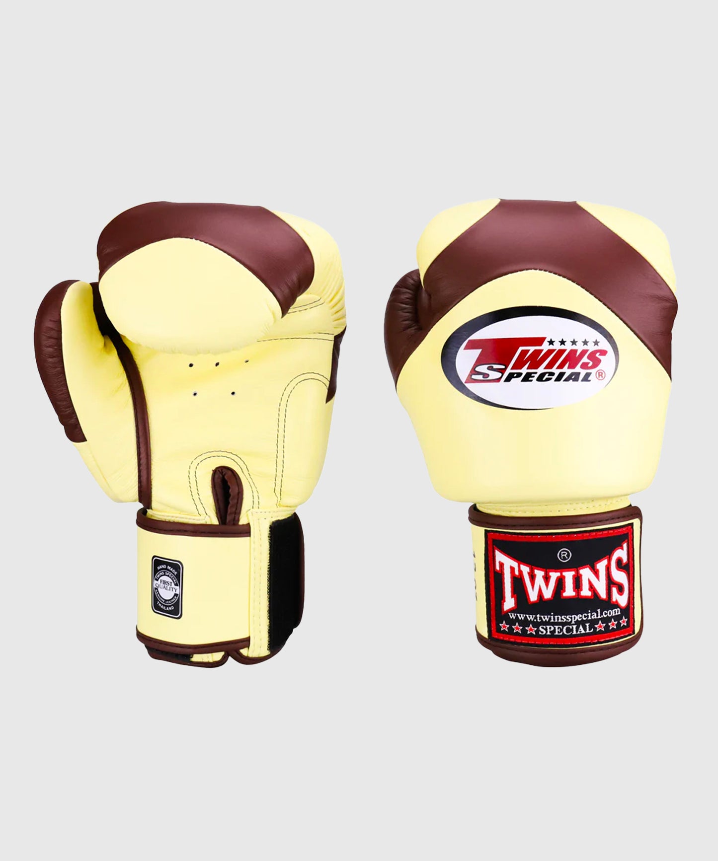Twins BGVL13 Guantes de Boxeo - Vainilla/Marrón
