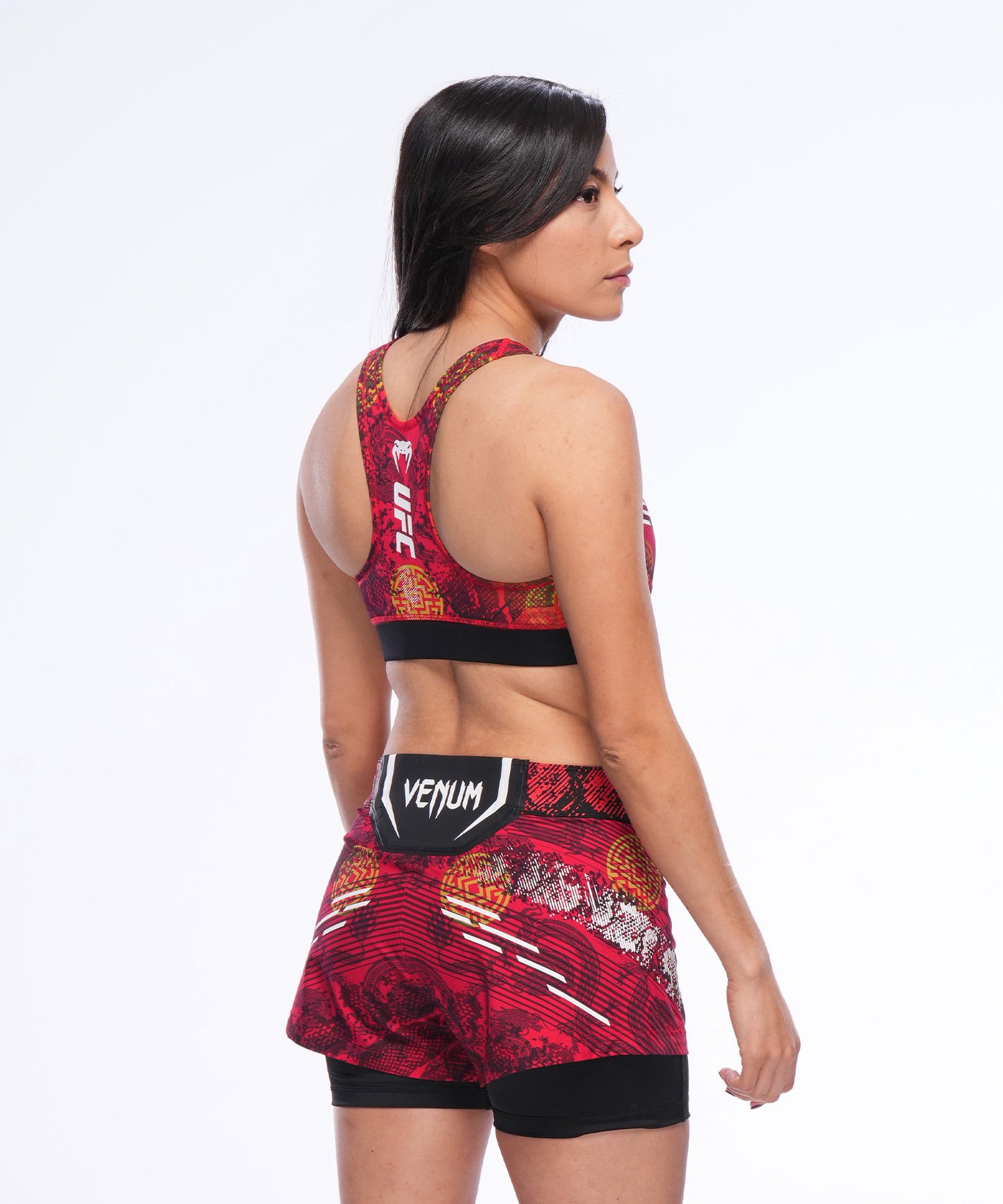 Short de Combat pour Femmes UFC Unrivaled by Venum Zhang Weili - Rouge