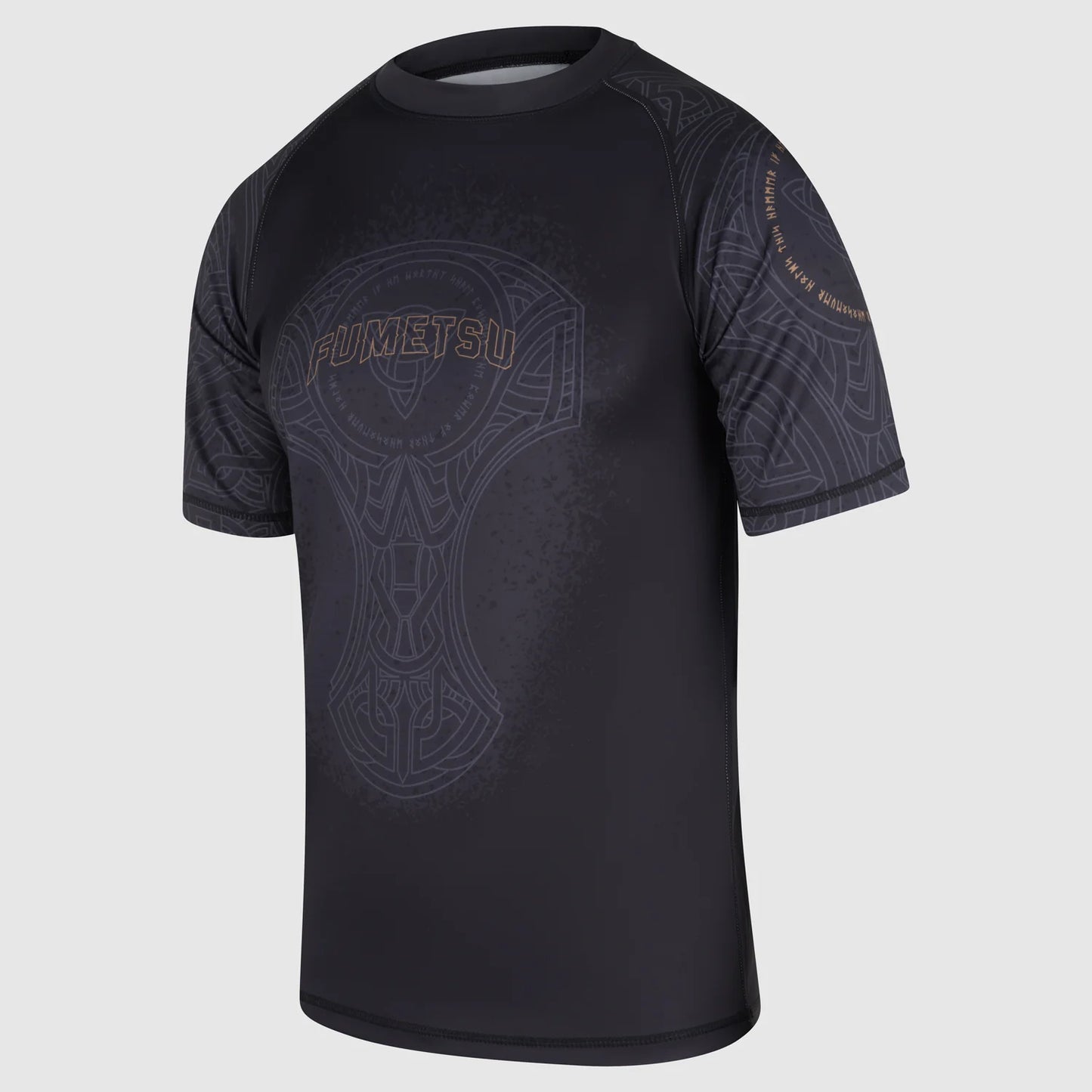 Fumetsu Mjolnir Rashguard de Manga Corta - Negro/Bronce