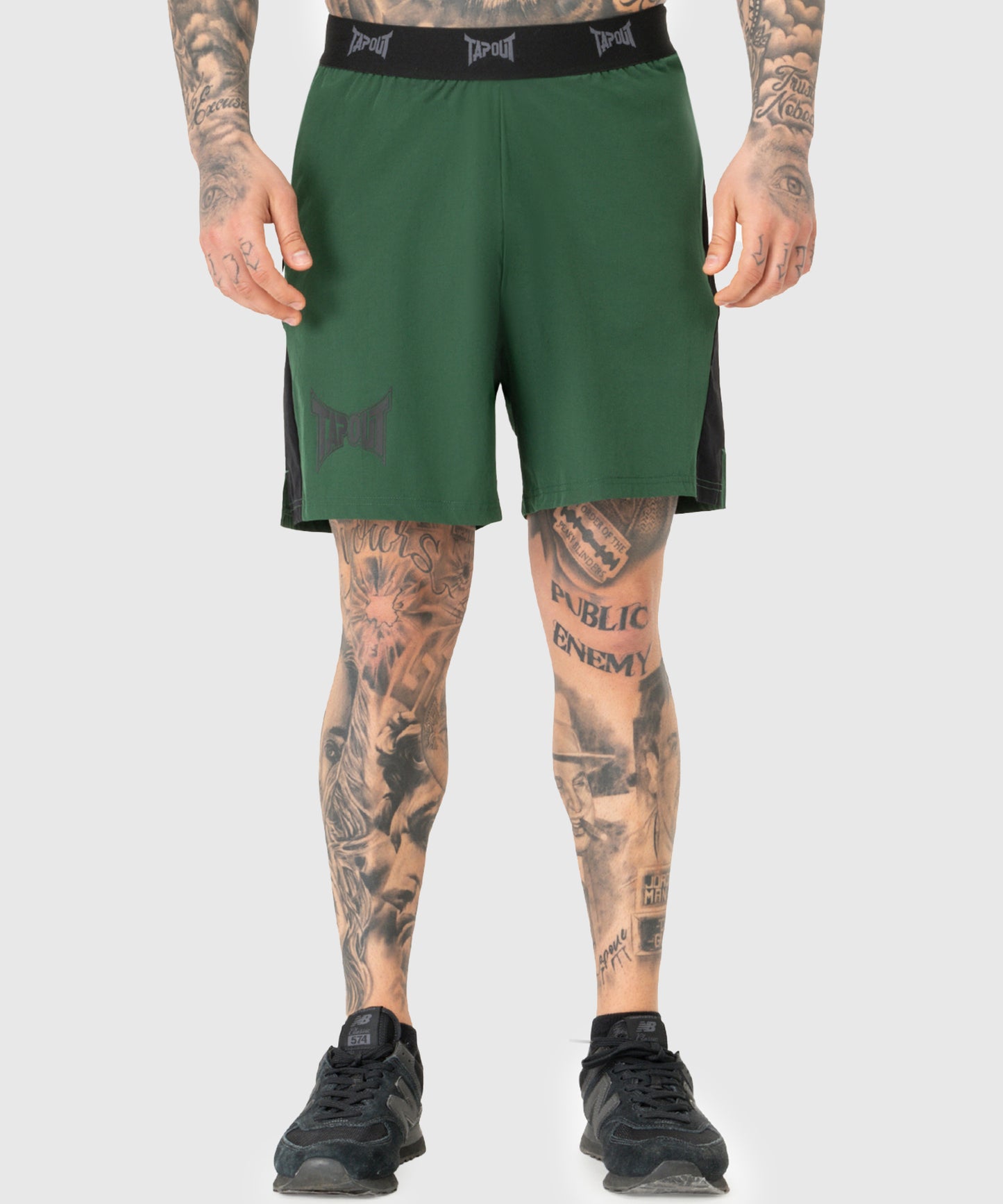 Tapout Training Fightshorts - Grün/Schwarz