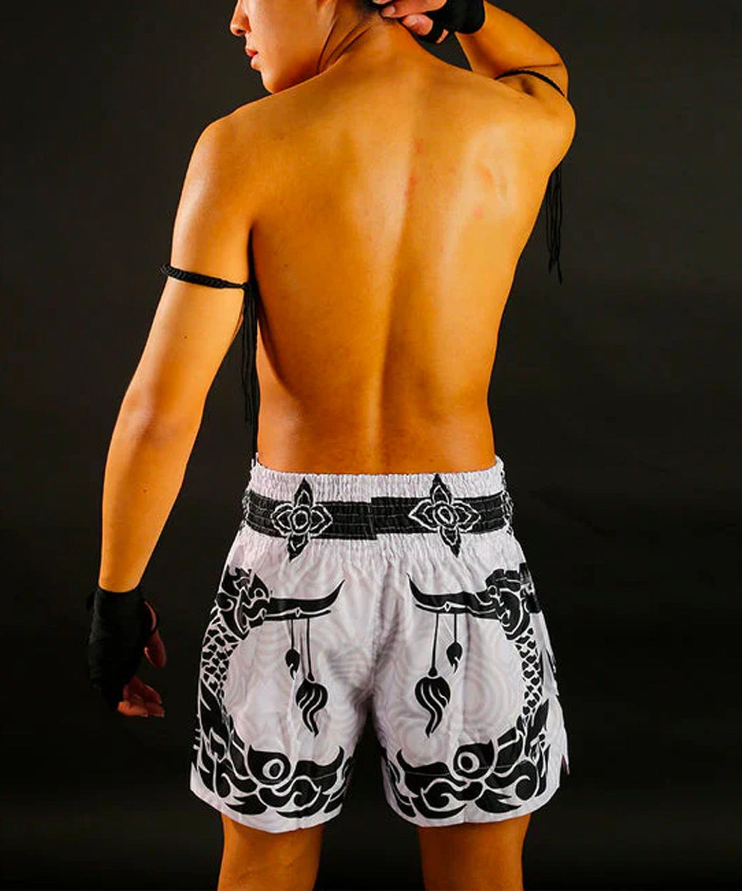 Tuff The Great Hongsa Pantaloncini da Muay Thai - Bianco