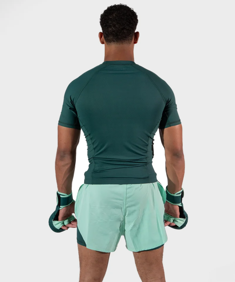 Metal Boxe Performance Deep Waters Kurzarm-Rashguard - Grün