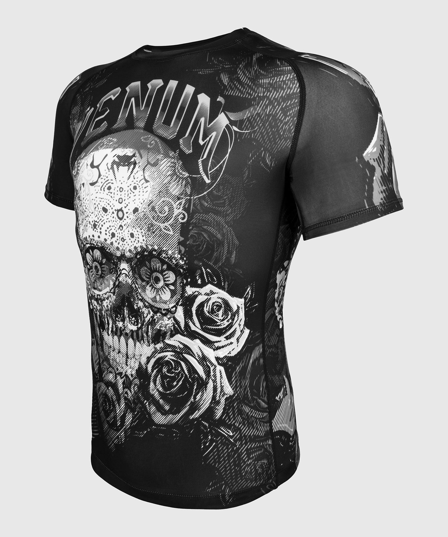 Venum Santa Muerte 3.0 Rashguard - Kurzarm - Schwarz/Weiß