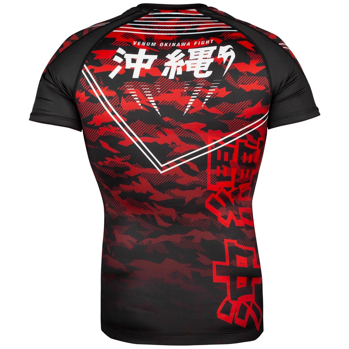Venum Okinawa 2.0 Rashguard - Kurzarm - Schwarz/Weiß-Rot