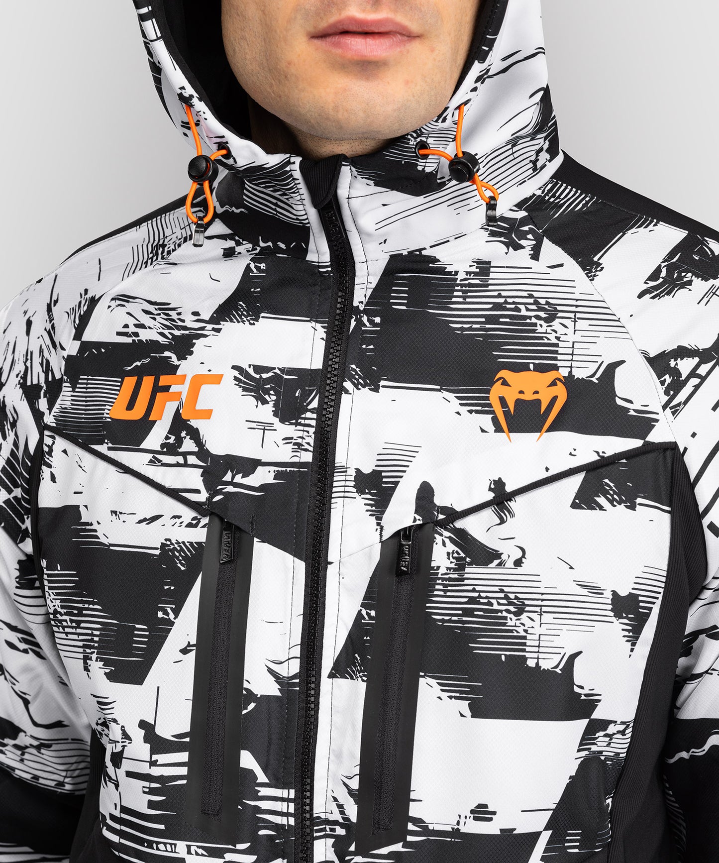 Sweat à capuche zippé Homme UFC Zenith by Venum Authentic Fight Week - Blanc