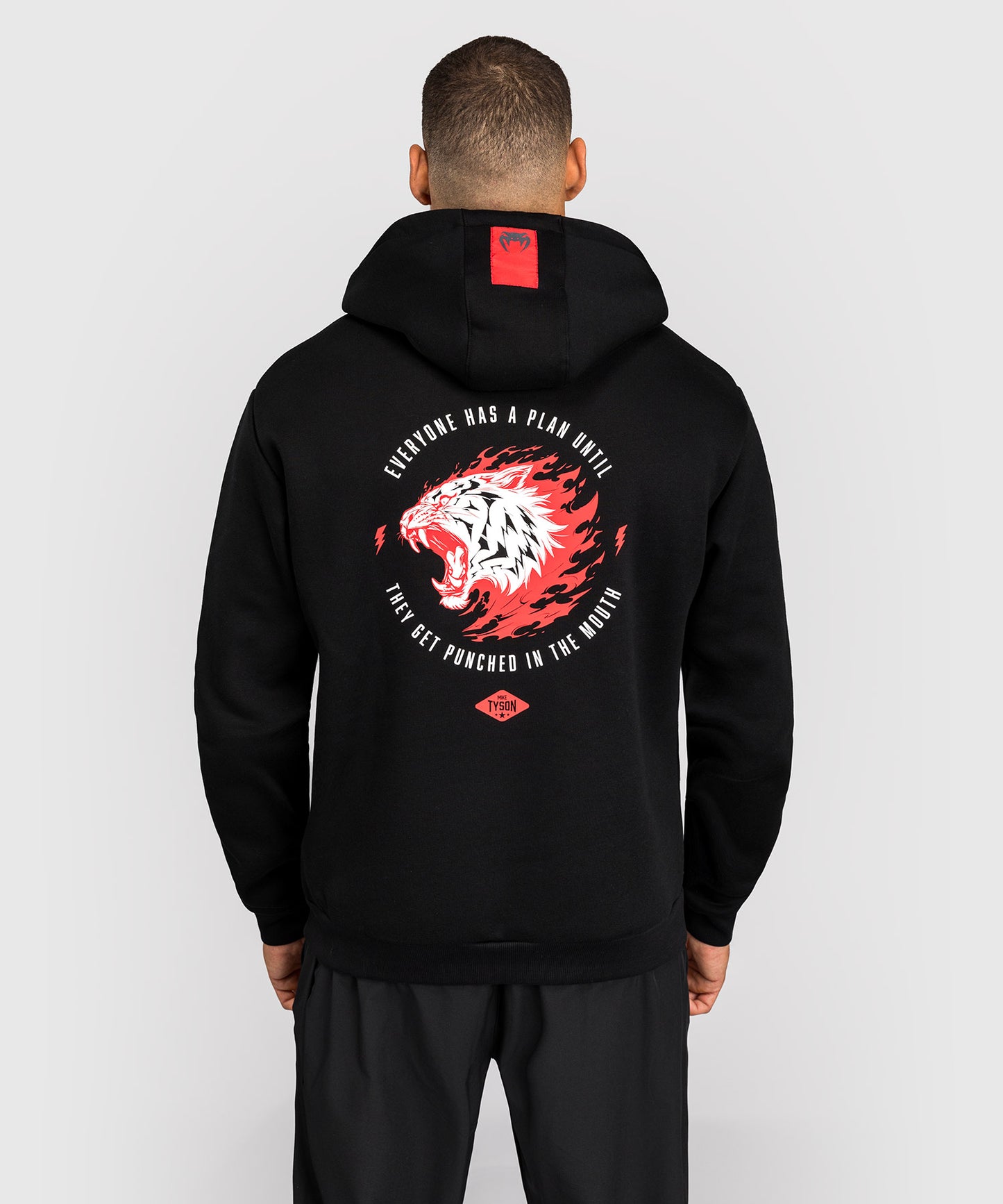 Sweat à capuche Venum x Mike Tyson Tiger - Noir Profond/Rouge Intense