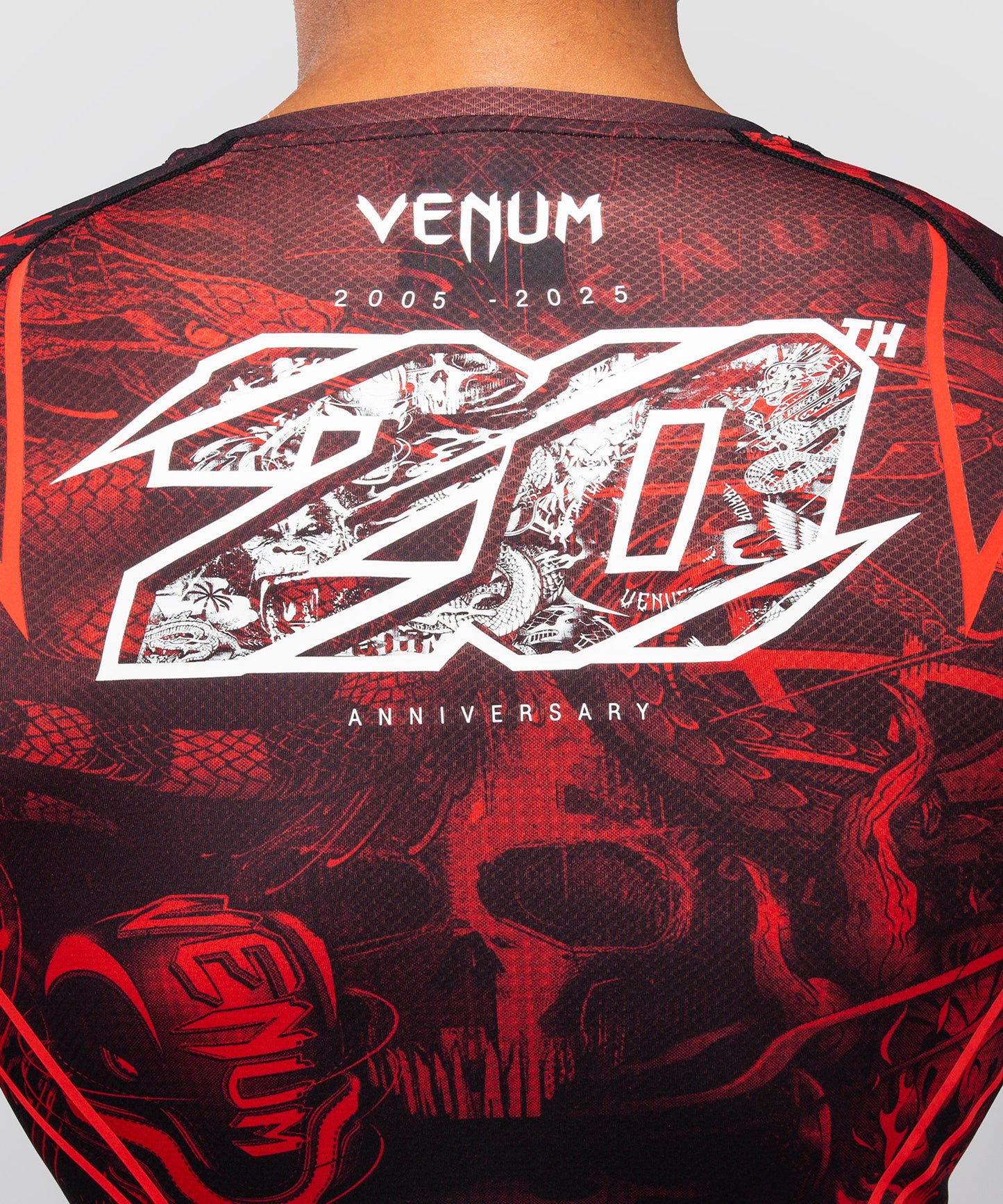 Rashguard à Manches Longues Venum 20th Anniversary - Noir/Rouge