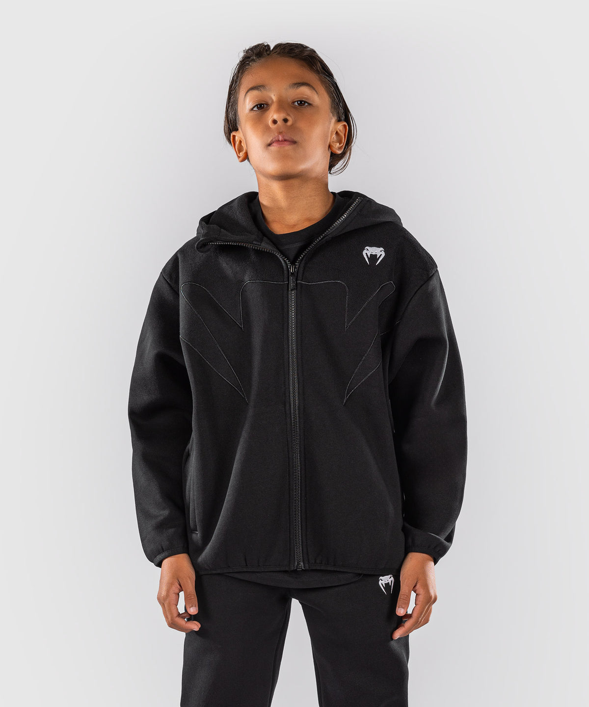 Venum Attack Fleece & Weave Kinder-Trainingsjacke - Schwarz