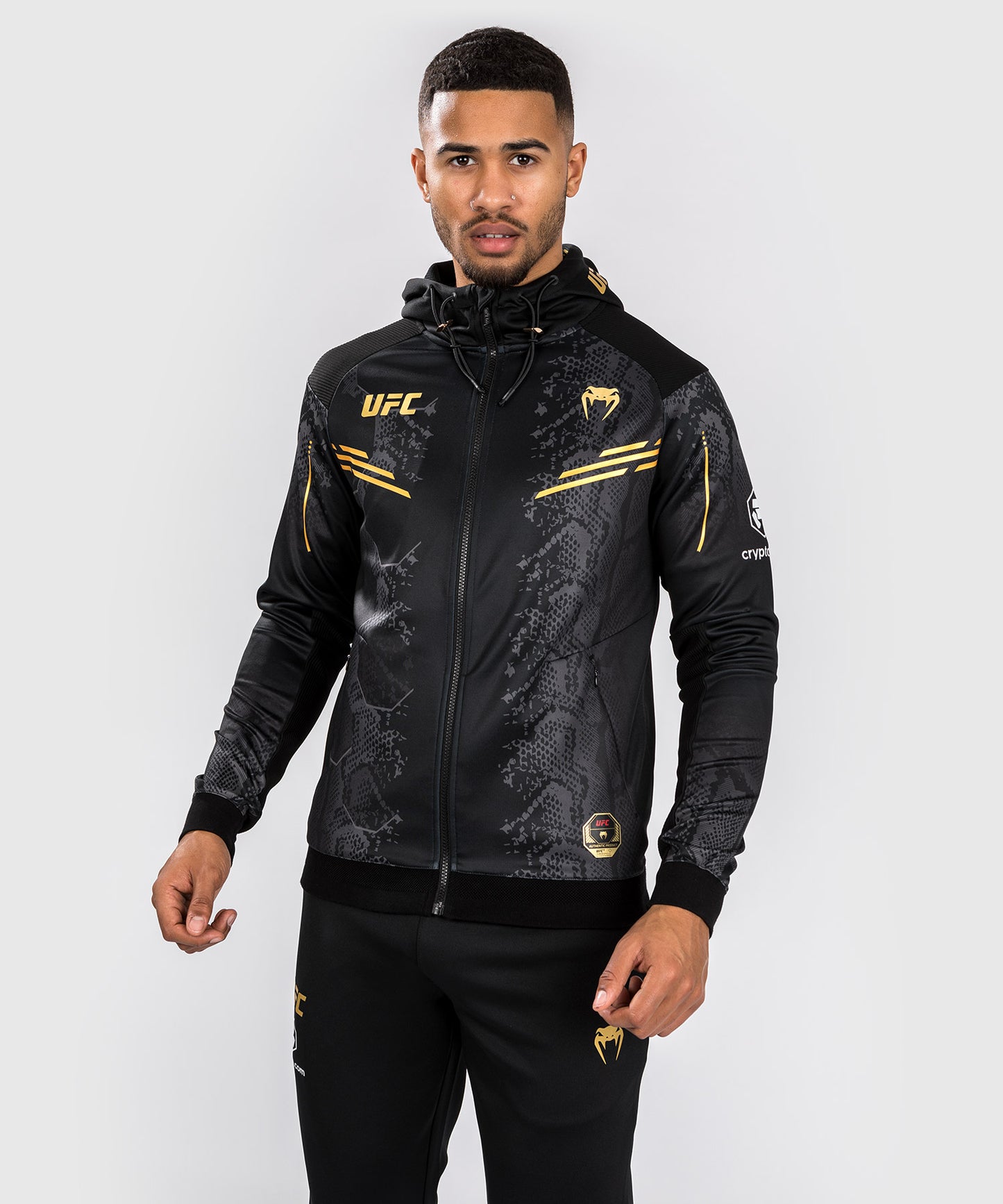 UFC Adrenaline by Venum Authentic Fight Night Felpa con cappuccio Walkout da Uomo - Champion
