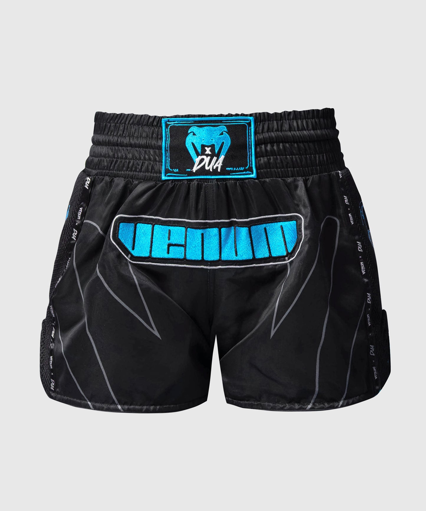 Venum x Dua Muay Thai Shorts - Black/Electric Blue