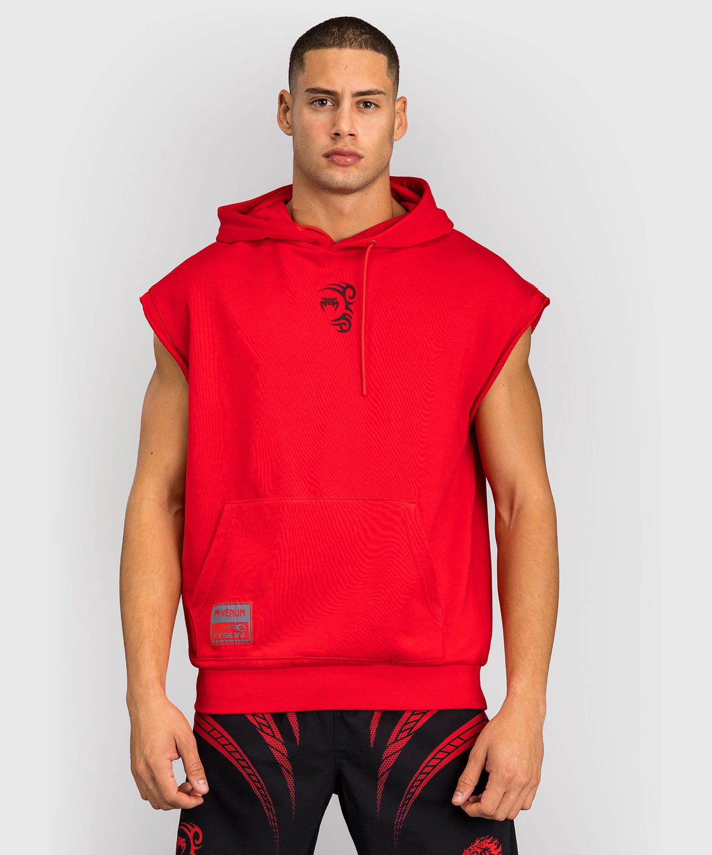 Sweat à capuche sans manches Venum x Mike Tyson Tiger - Rouge Intense/Noir Profond