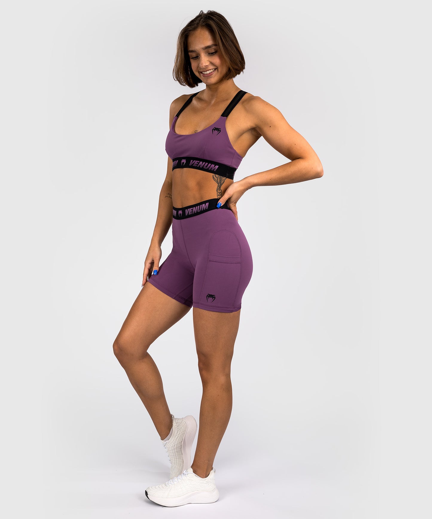 Short de compression long pour Femmes Venum Elevate - Lilas