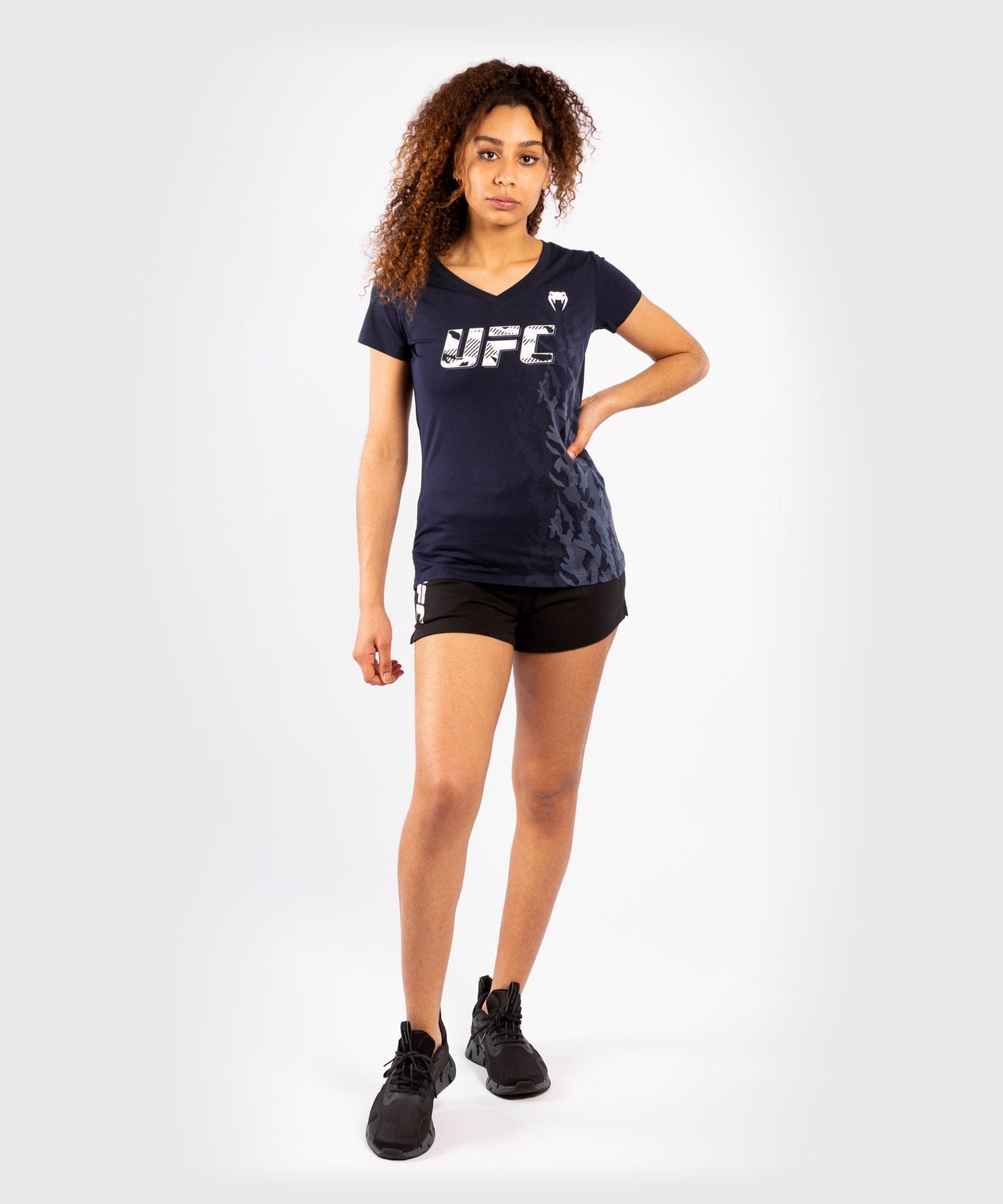 UFC Venum Authentic Fight Week Damen Kurzarm T-Shirt - Marineblau