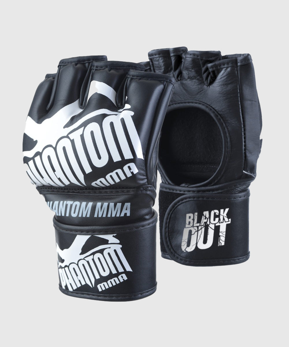 Phantom Athletics Blackout PU MMA-Handschuhe - Schwarz